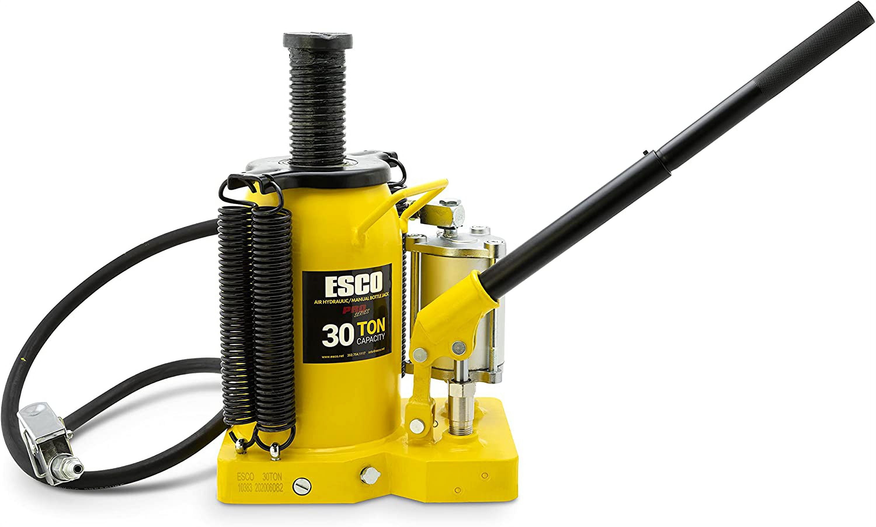 2026 ESCO 30 Ton Pro Series Air Hydraulic Bottle Jack – Heavy Duty Lifting for Automotive and Industrial Use