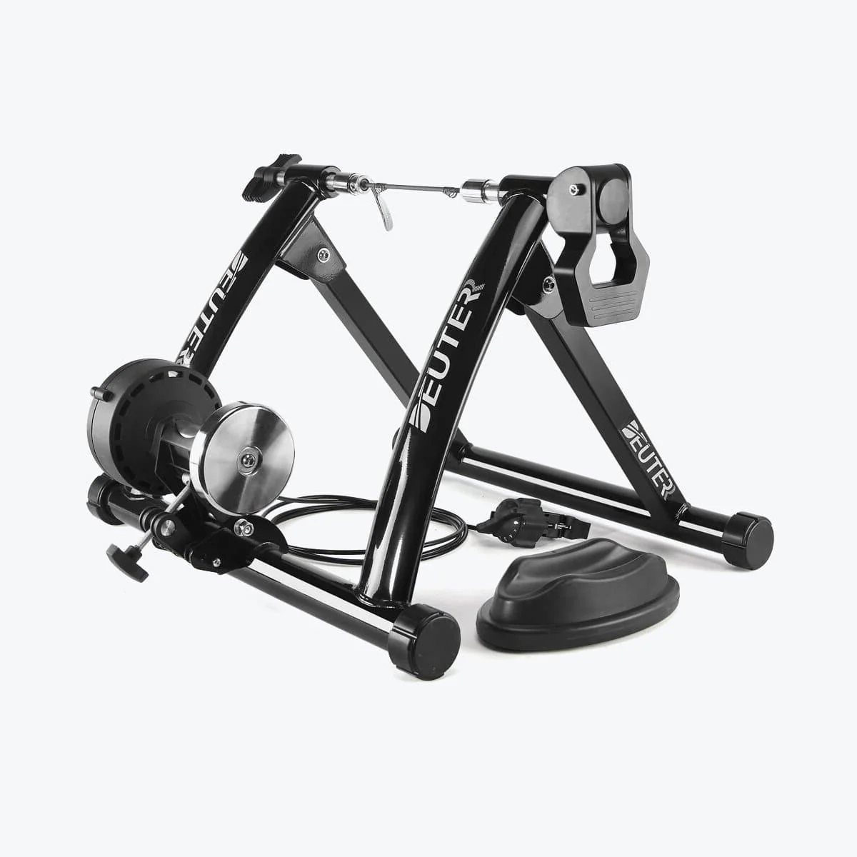 Stable & Portable Folding Bike Trainer Stand with 6 Resistance Levels – Quiet Magnetic Resistance, Quick Clamp Mount