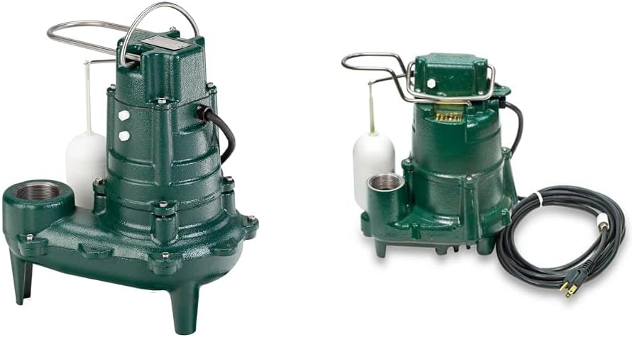 Sewage Pump, 1/2 HP Automatic – Heavy-Duty Submersible Sewage, Effluent or Dewatering Pump