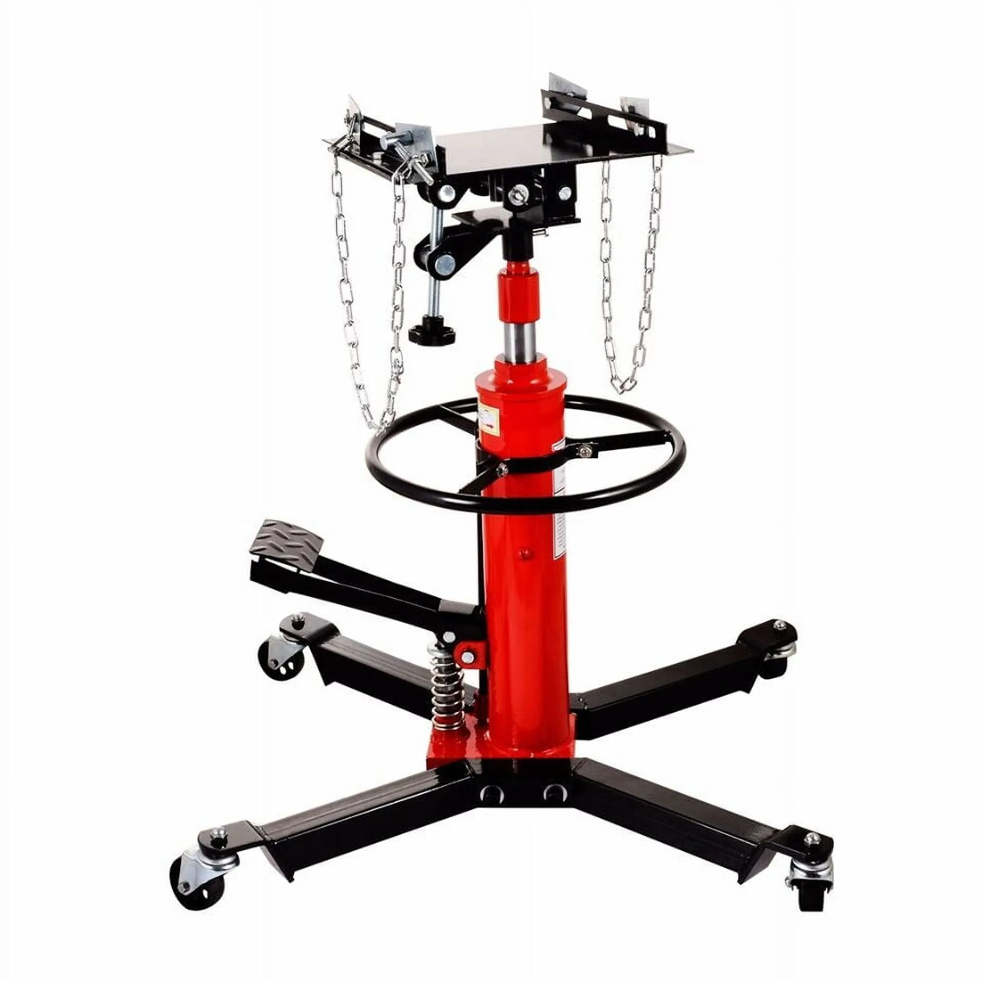 2026 Hydraulic Car Transmission Jack Vertical Lift,1660 Pounds,360掳Rotating Wheel Lift,Red