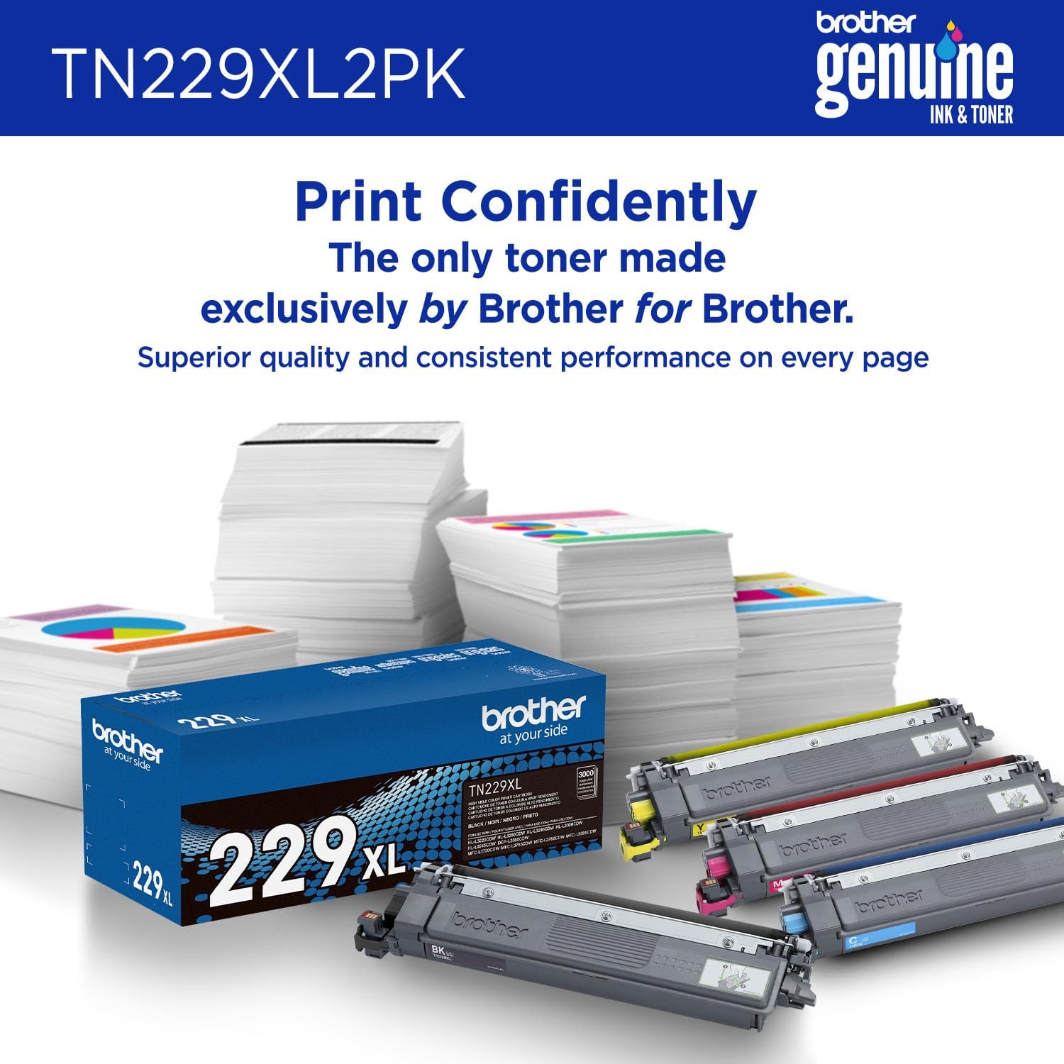 Genuine Tn2294Pk 4-Pack Toner Cartridges Set