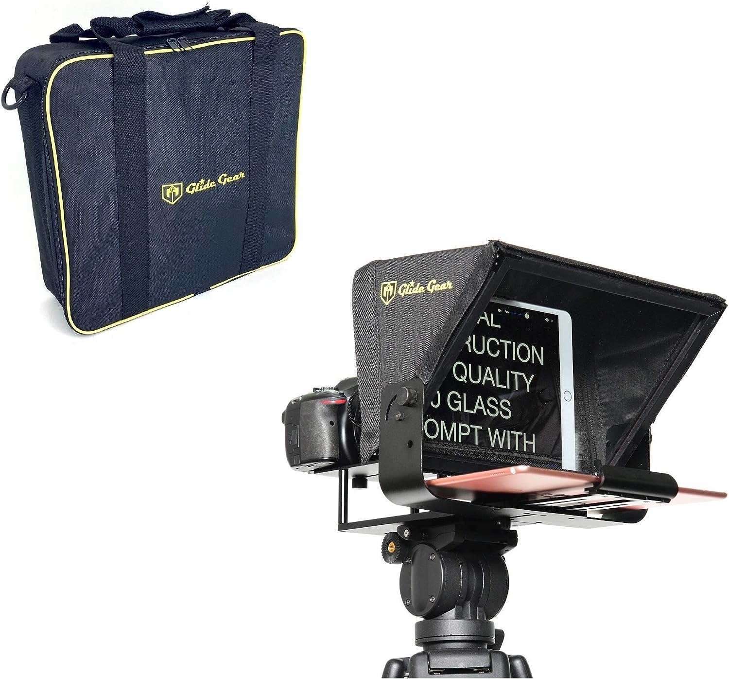 Glide Gear TMP100 Adjustable Teleprompter Beam Splitter 70/30 Glass w/ Carry Case