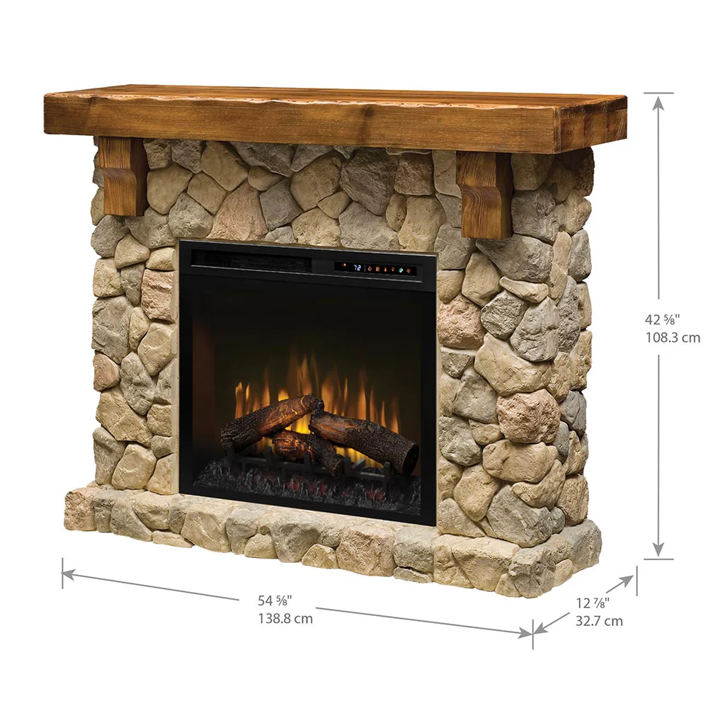 2026 Fieldstone Rustic Electric Fireplace Mantel Package GDS28L8-904ST