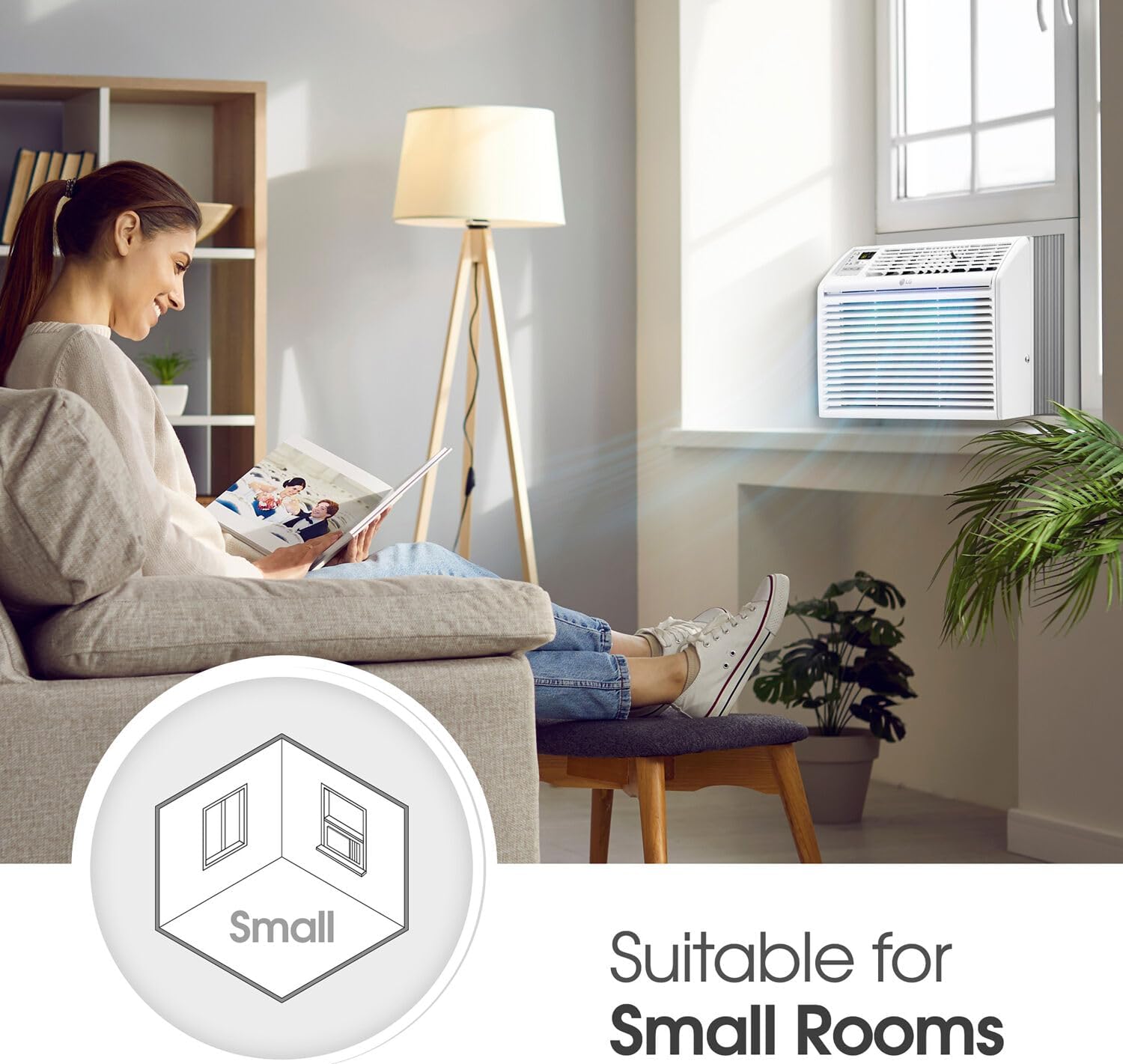 8,000 BTU Window Air Conditioner, Remote & Quiet