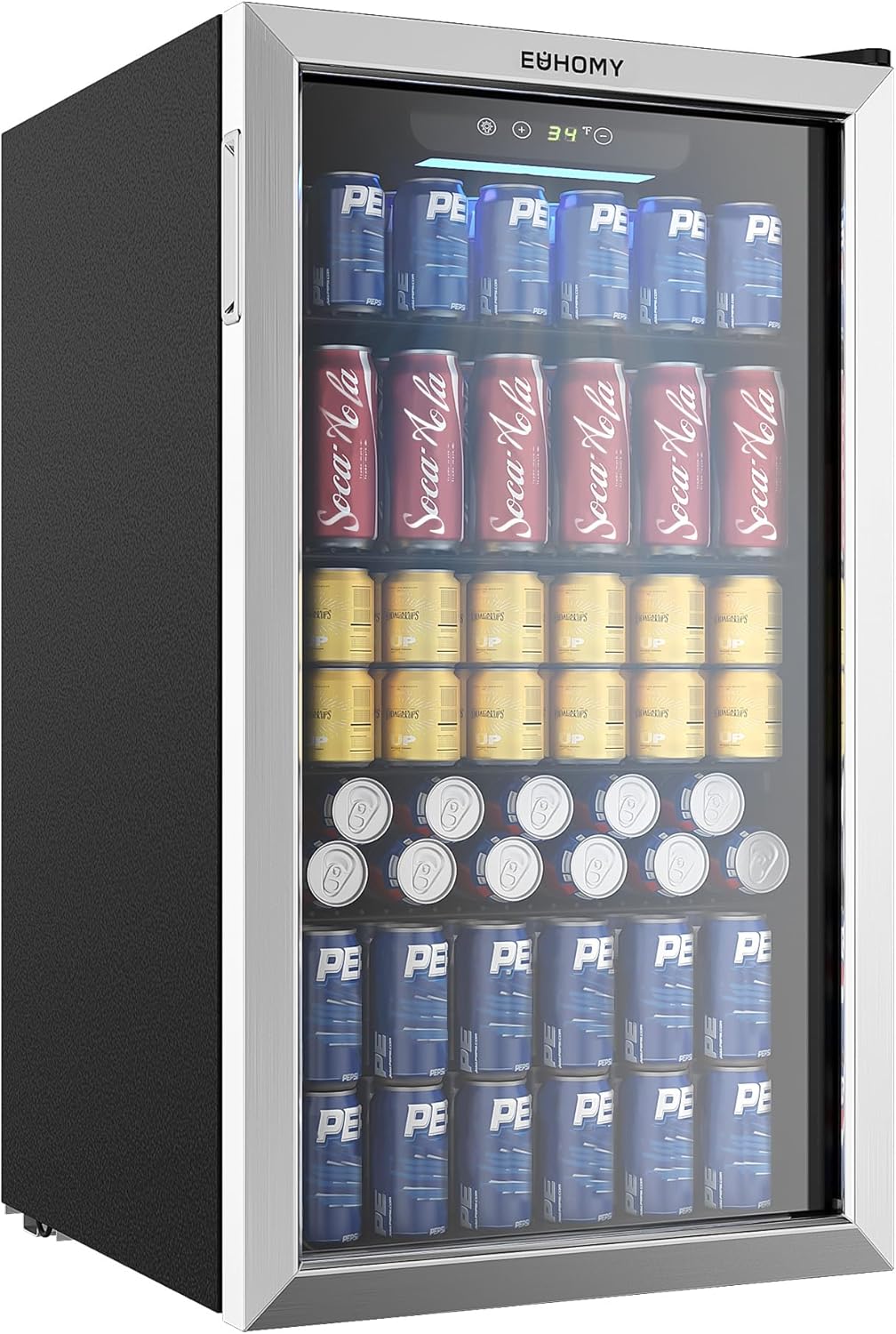 Beverage Refrigerator Cooler, 130 Can Mini Fridge