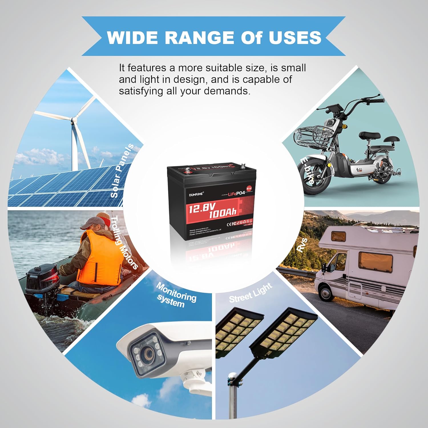 12V 300Ah Lithium LiFePO4 Battery with 200A BMS