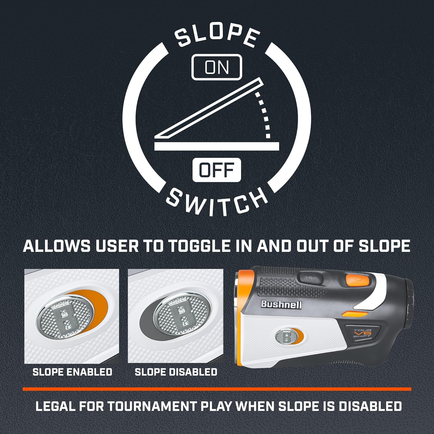 Golf Tour V6 Shift Laser Rangefinder with Slope