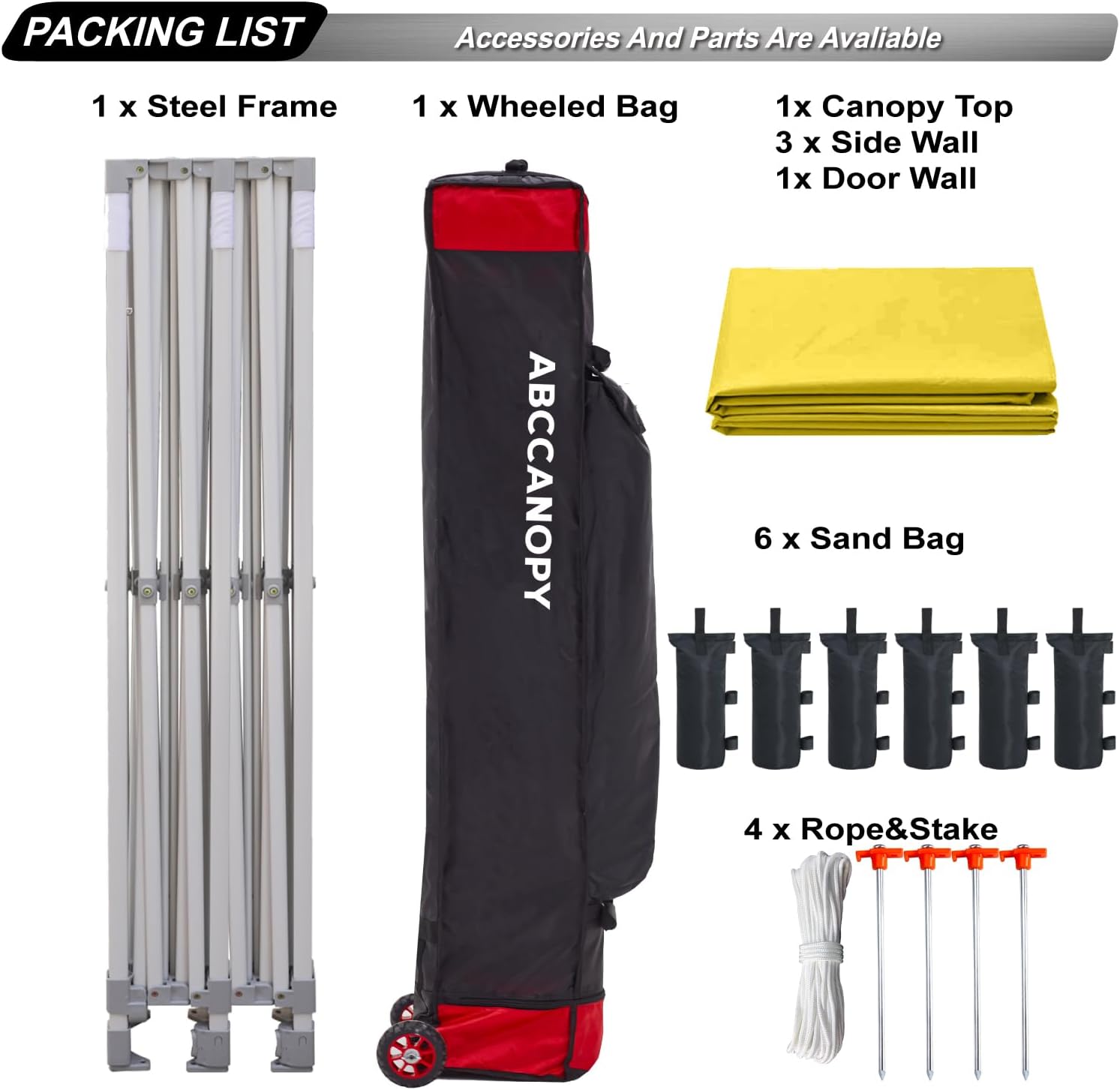 Easy Pop Up Canopy Tent 10×10 with Sidewalls