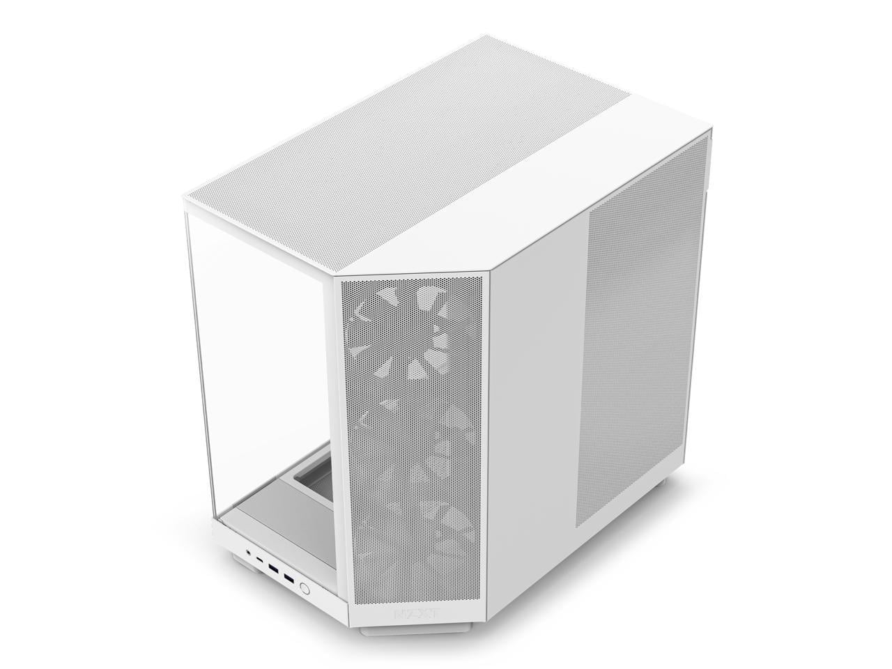 2026 NZXT H6 FLOW Compact Dual-Chamber Mid-Tower Airflow Case, White, CC-H61FW-01