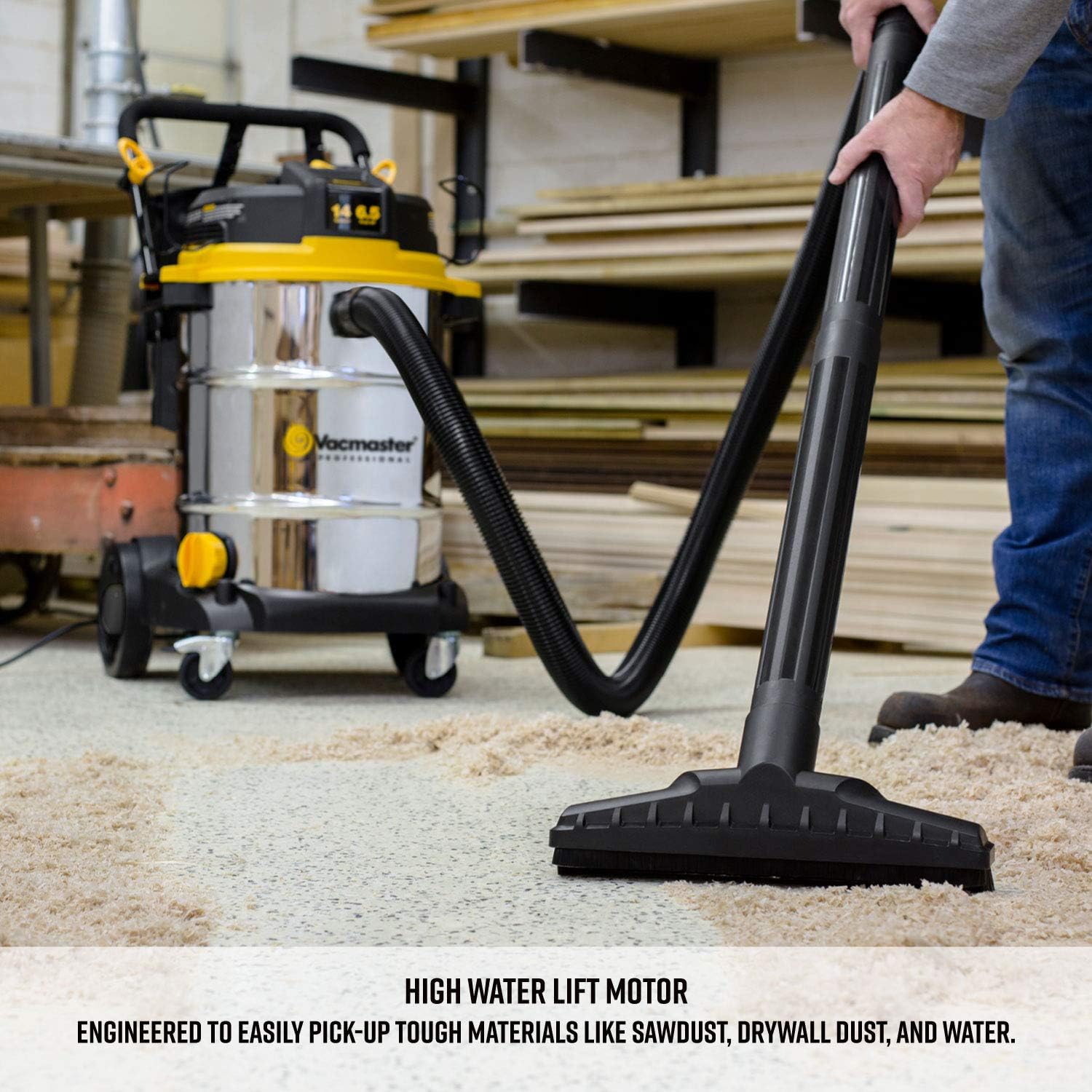 Beast Professional Series 14 Gal. 6.5 HP Steel Tank Wet/Dry Vac with Cart