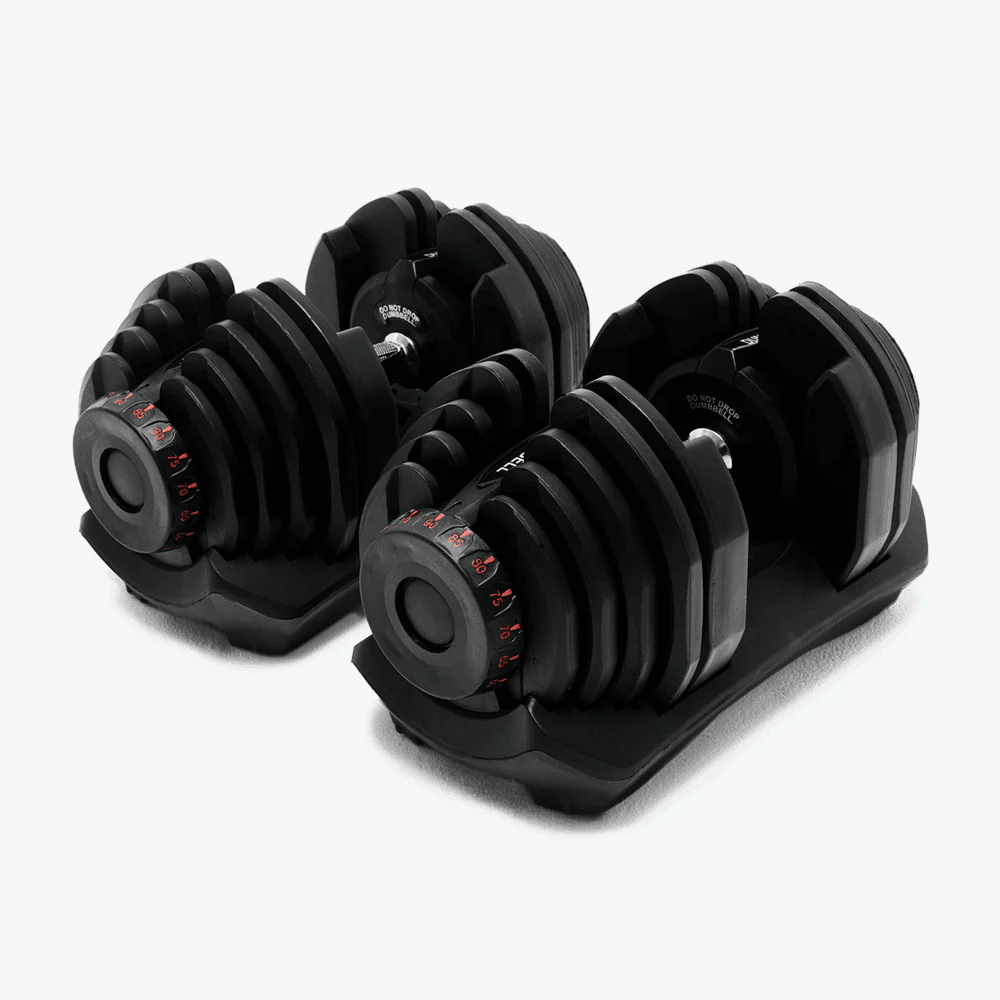 Montreal Weights 10-90 lbs Adjustable Dumbbells — Replace 34 Individual Dumbbells with Instant Weight Adjustment