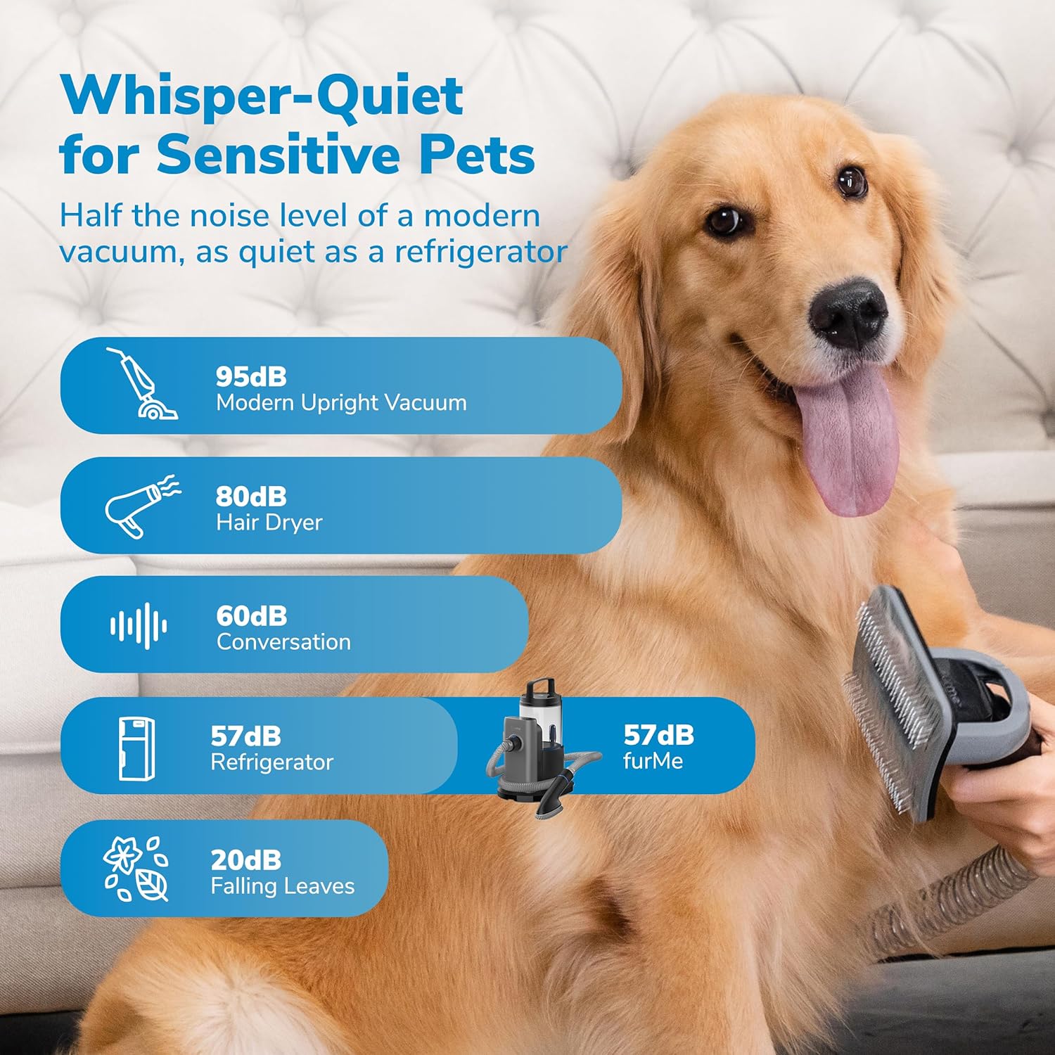 2026 Professional Plus Pet Grooming Vacuum Kit, 5 Pet Grooming Tools, 2L Canister, Works for All Dogs, Cats, and Pet Fur