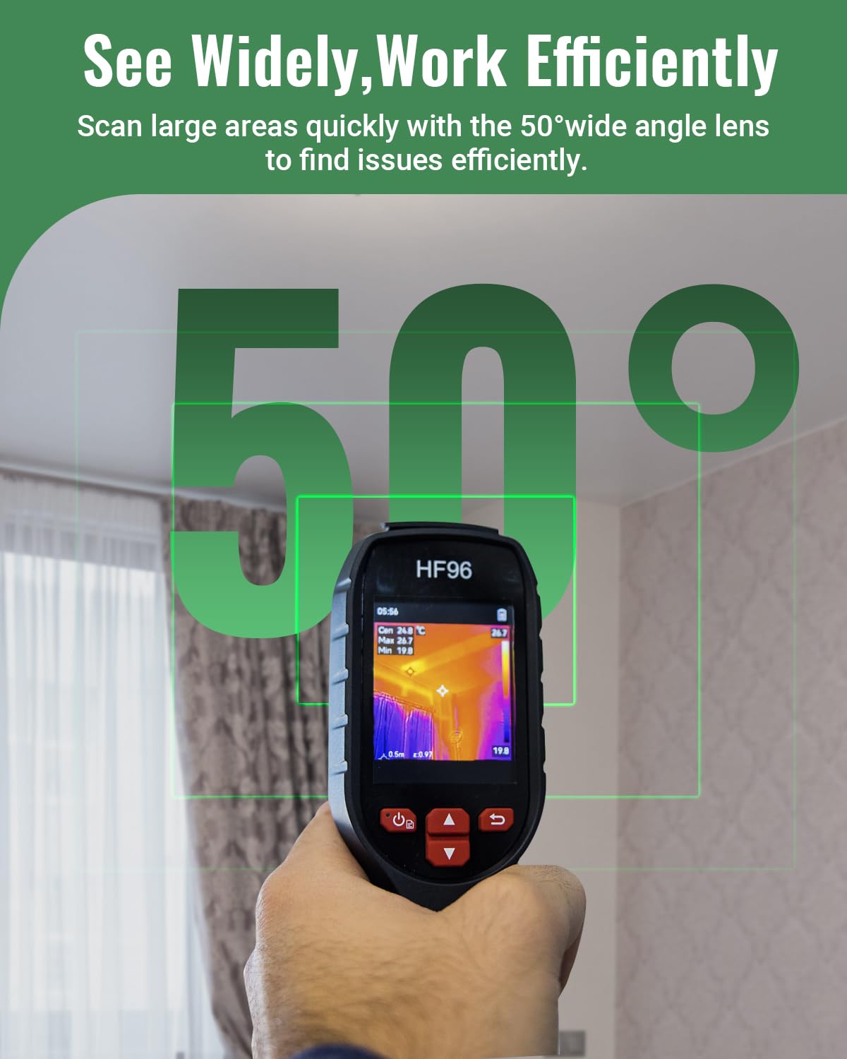 2026 Thermal Camera, Super Resolution 240 x 240, Thermal Imaging Camera with Laser Pointer, 96 x 96 IR Resolution, 25 HZ Infrared Camera,-4°F to 1022°F, 50°FOV, 8h Battery Life Thermal Imager