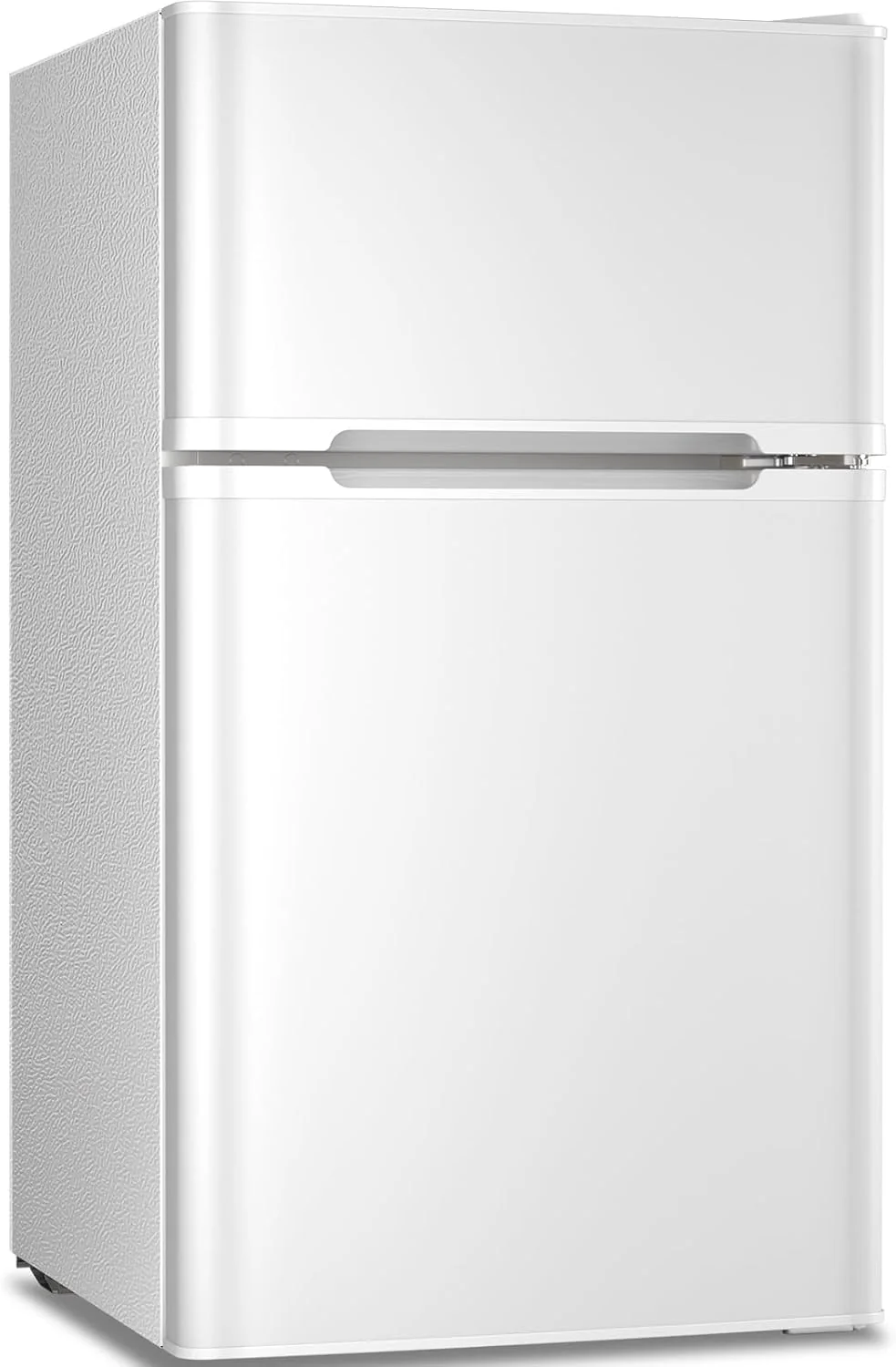 2026 Antarctic Star Compact Mini Refrigerator Separate Freezer, Small Fridge Double 2-Door Adjustable Removable Retro Stainless Steel Shelves Living room/Kitchen/Dorm/Office 3.2 cu ft.Green