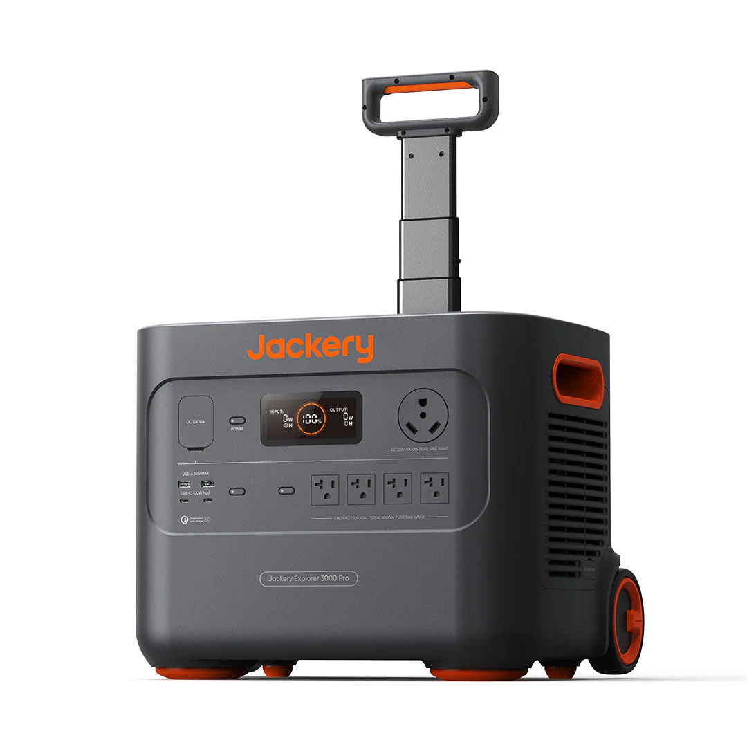Jackery Explorer 3000 Pro Portable Power Station – 3024Wh Lithium-ion Battery, 3000W Output, Ultra-Fast Solar Charging