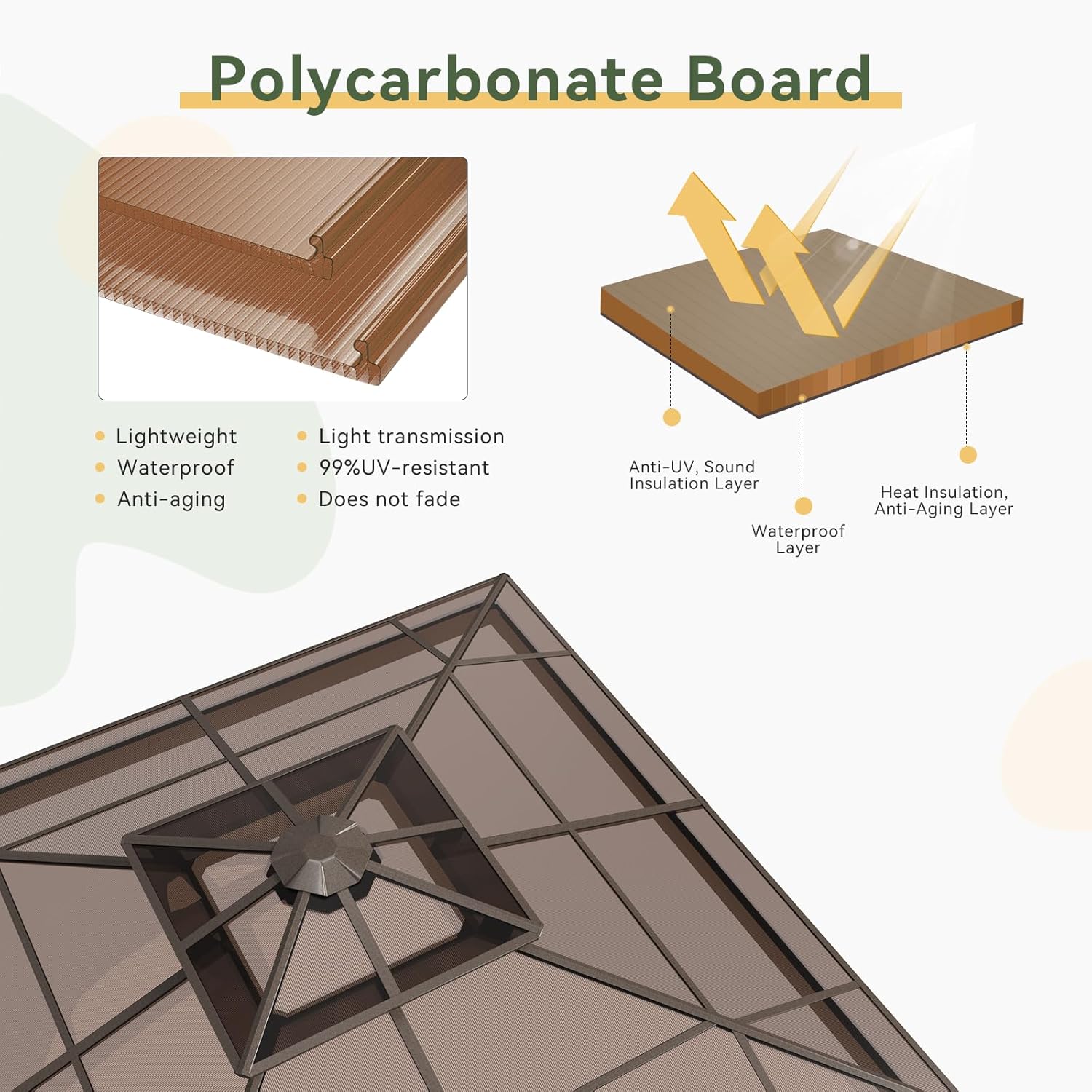 12’X10′ Hardtop Gazebo with Curtains and Netting