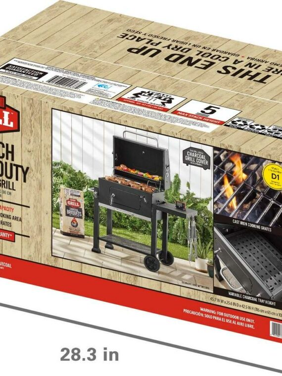 Expert Grill Heavy Duty 24-inch Charcoal Grill, Black