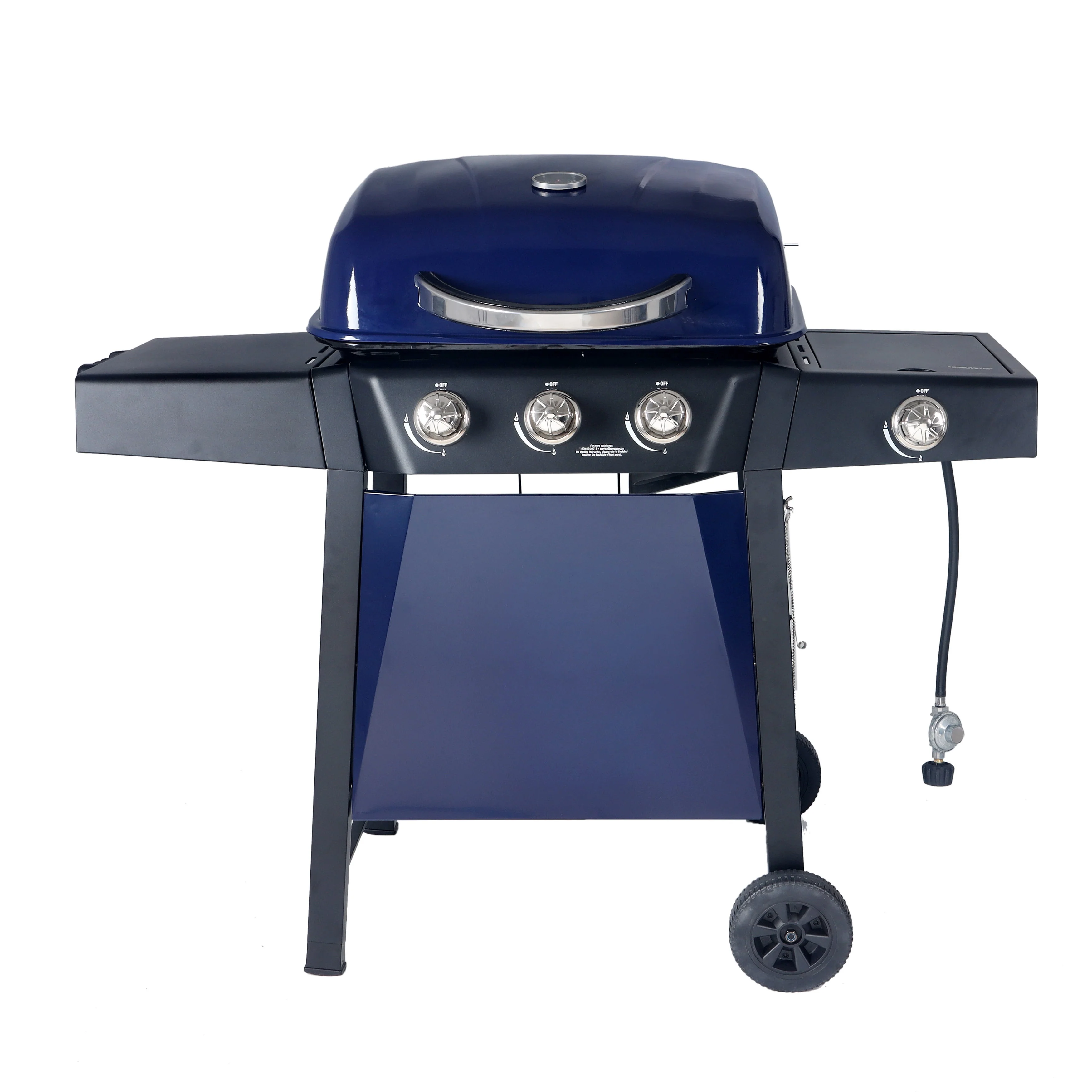 2026 RevoAce 3 Burner Propane Gas Grill Including a Side Burner, Blue Sapphire, GBC1729WBS, New