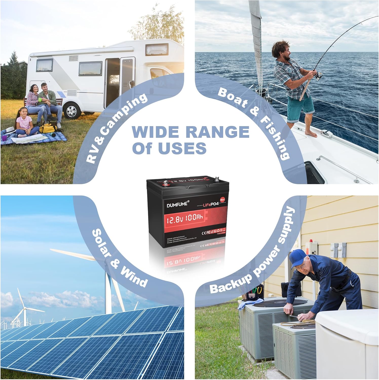 12V 300Ah Lithium LiFePO4 Battery with 200A BMS