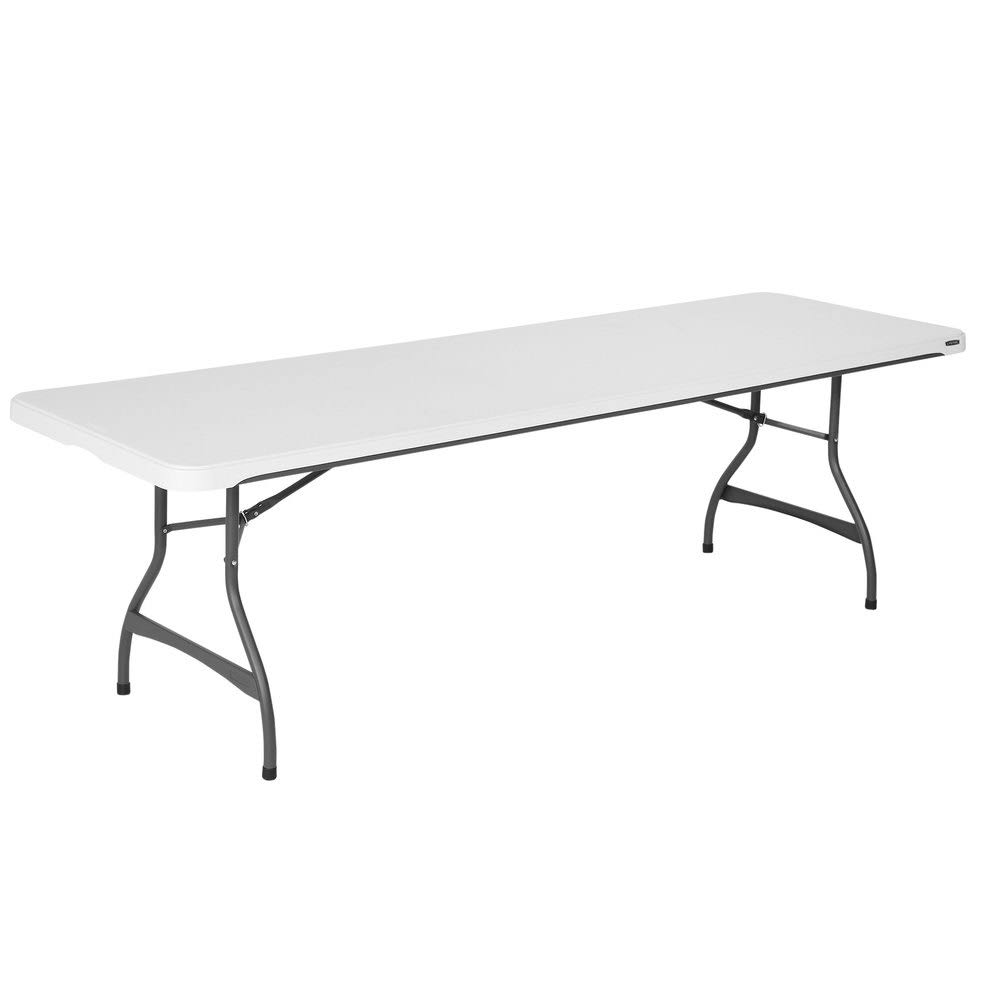 2025 Lifetime 4-Pack Commercial Stacking 8 ft Folding Table – White (80344)