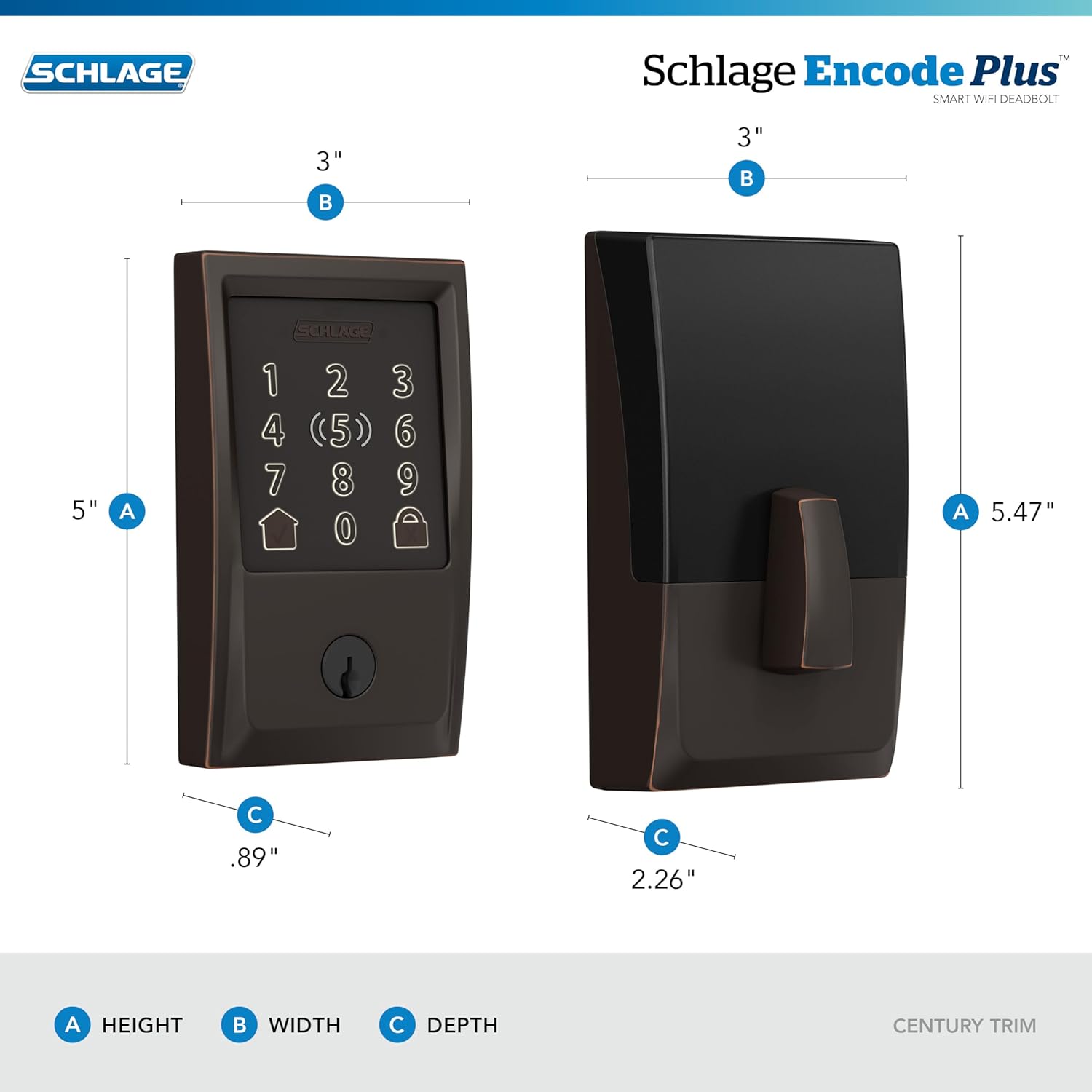Encode Plus Smart Wi-Fi Lock – Keyless Entry Deadbolt