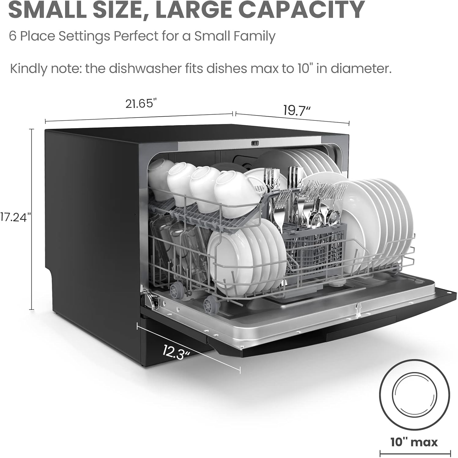 Countertop Dishwasher – Portable, Energy Star