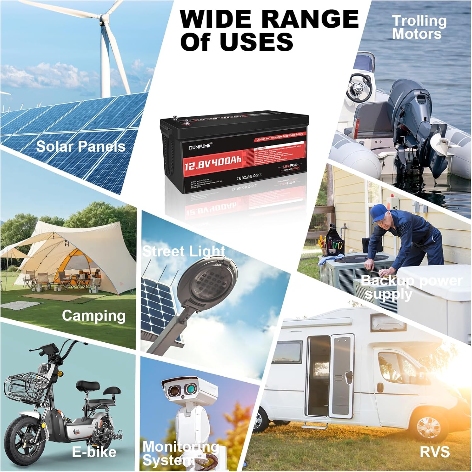 12V 300Ah Lithium LiFePO4 Battery with 200A BMS