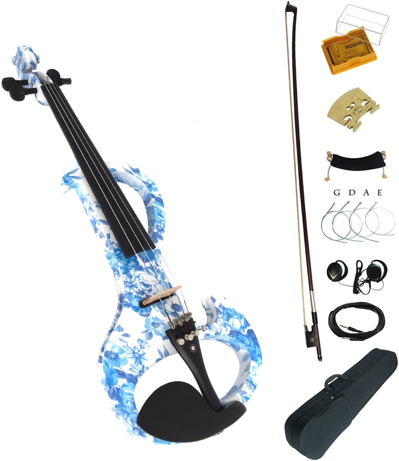 2026 100% Handmade Premium Electric Violin Full Size 4 4 Professional Silent Violin For Student Solid Wood(DSZA)