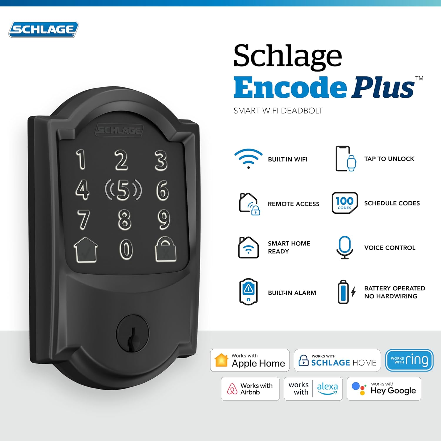 Encode Plus Smart Wi-Fi Lock – Keyless Entry Deadbolt
