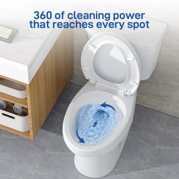 2026 21Toilet, Elongated Toilets for Bathrooms, Two-Piece Toilet with Soft Close Seat, 1.28 Siphonic Flush Toilet with Universal Height ADA Cotton White