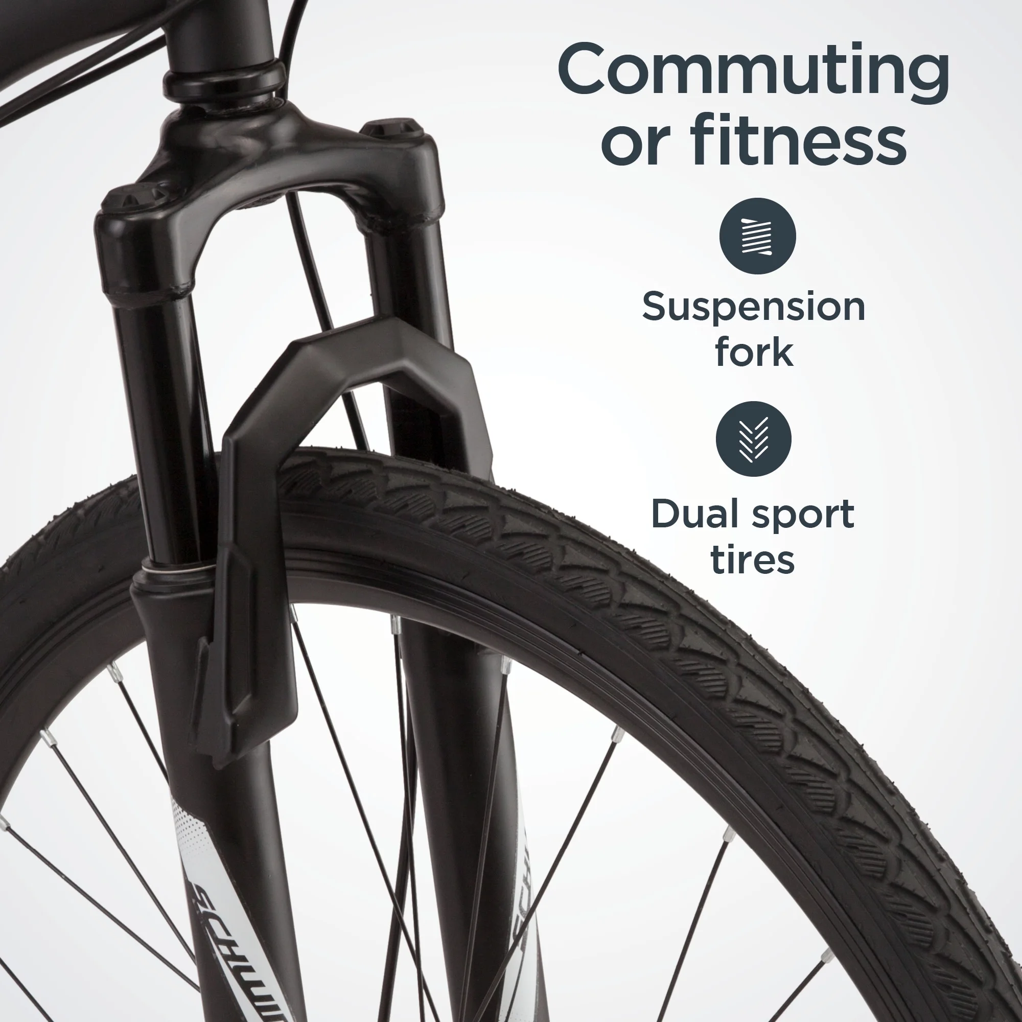 2026 Schwinn 700c Glenwood Mens Hybrid Bike, 21 Speeds, Black