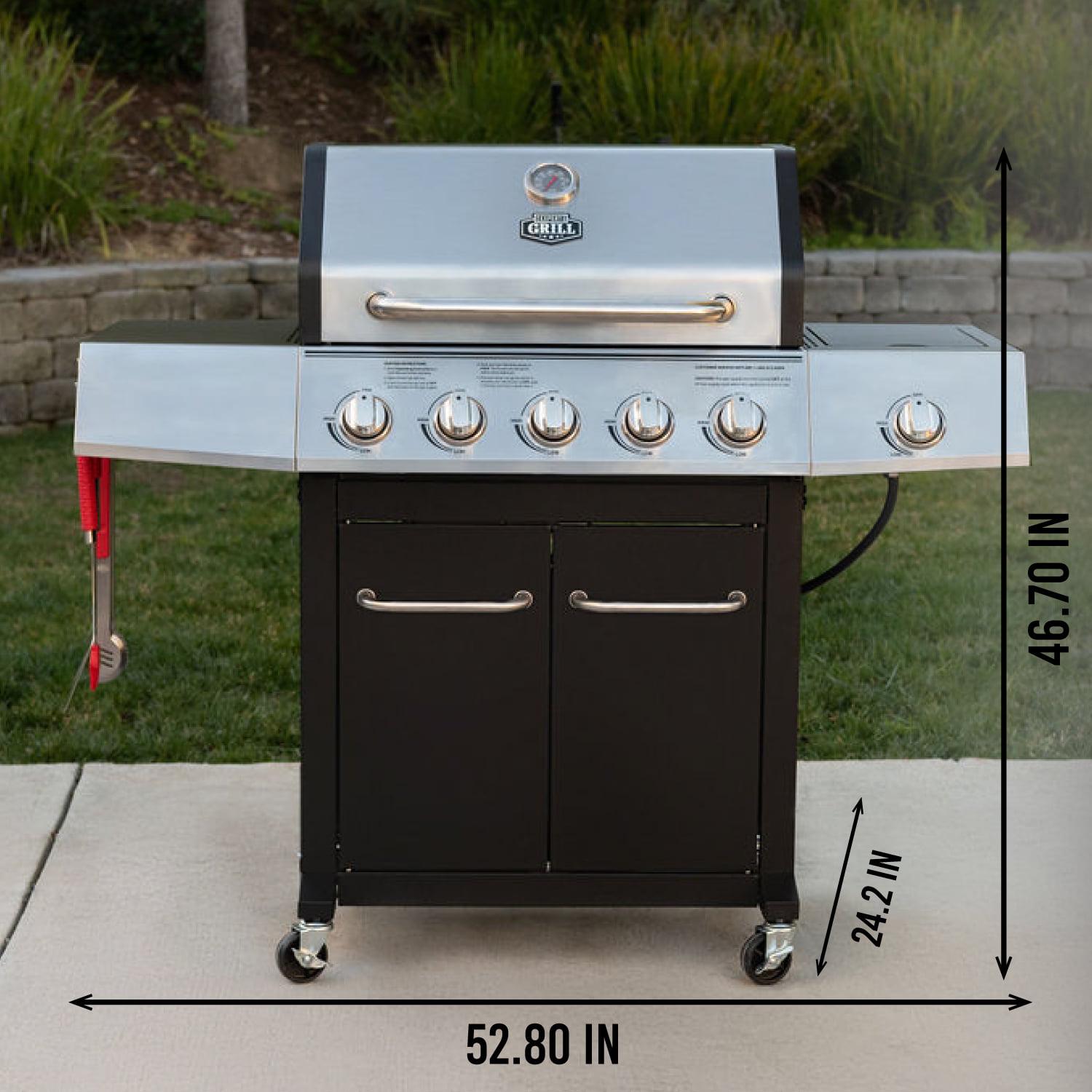 Expert Grill 5 Burner Propane Gas Grill with Side Burner