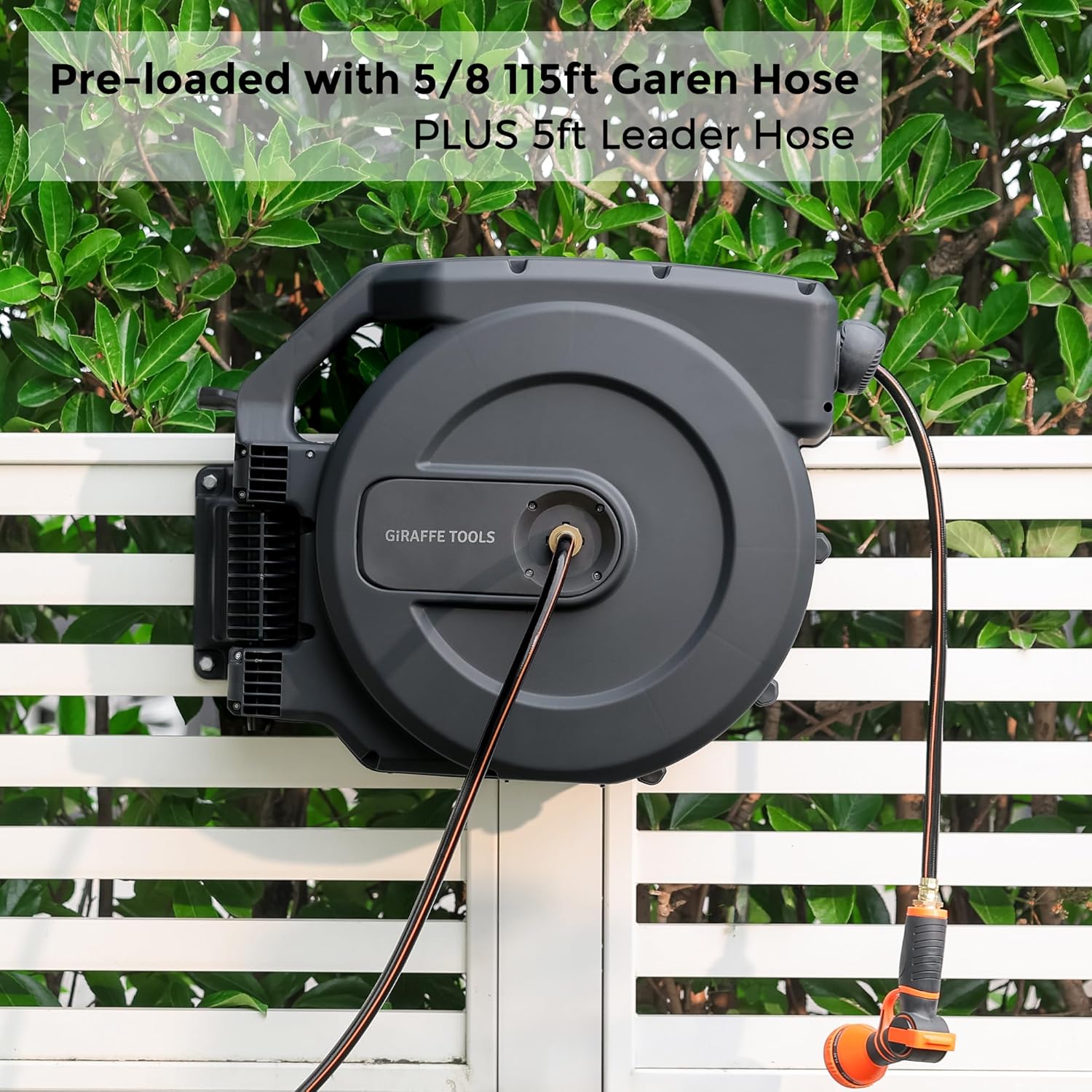 AW505/8 Retractable Garden Hose Reel 115 Ft