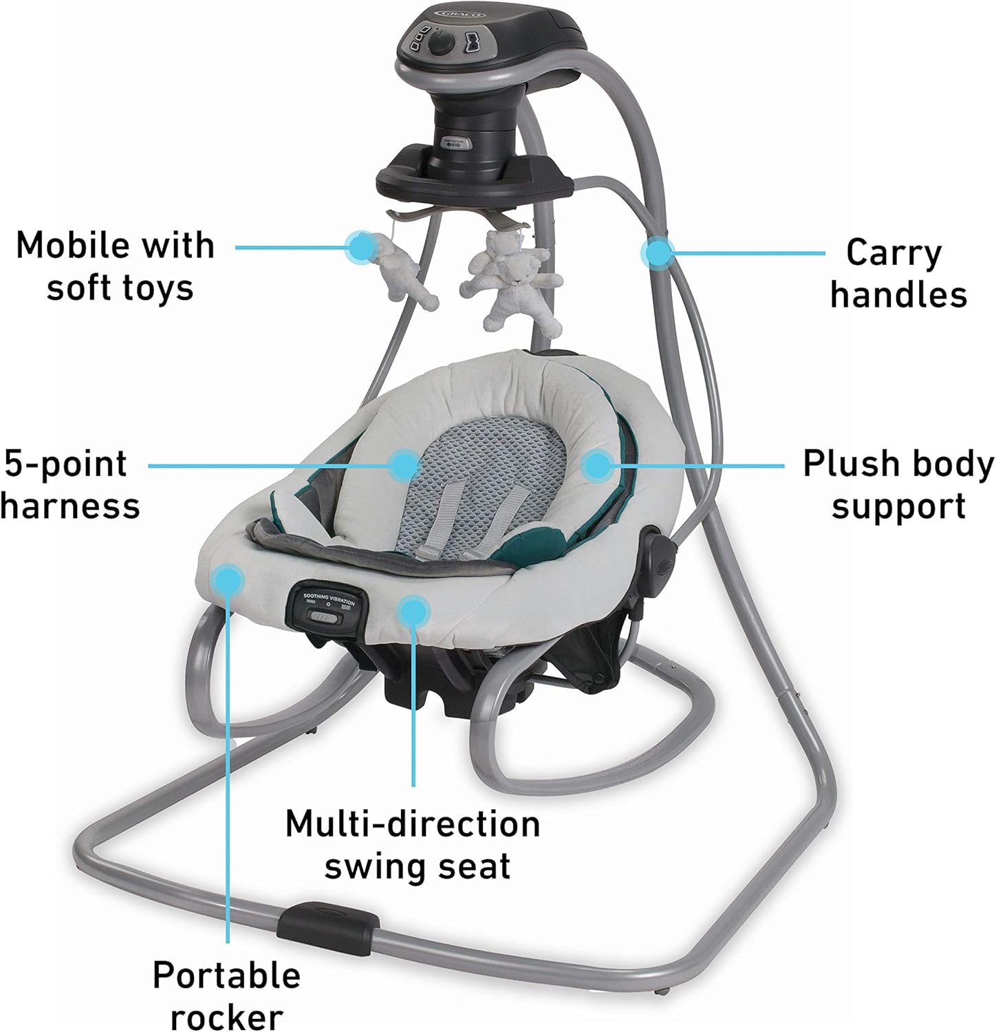 DuetSoothe Swing and Rocker – Sapphire