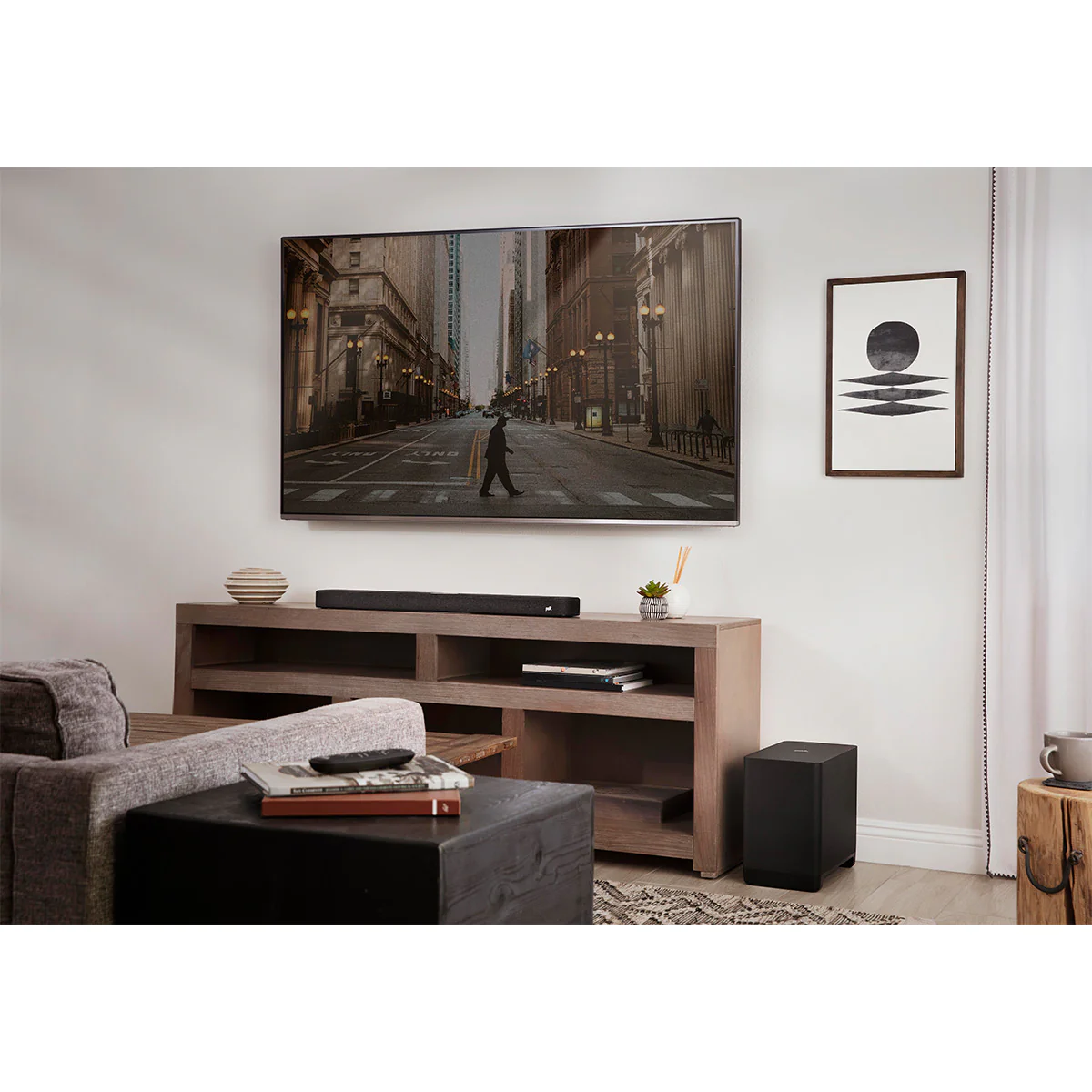 2026 Polk Audio React Home Theater System with React Sound Bar, Wireless Subwoofer, and Wireless Surround Speakers