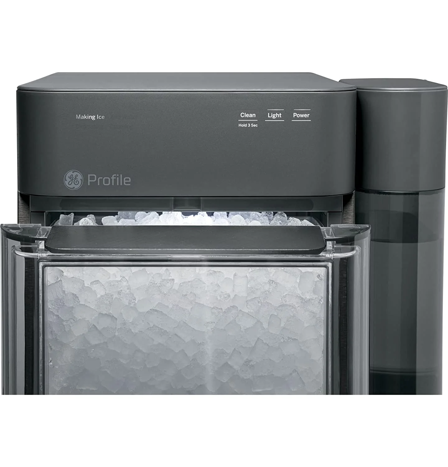 Countertop Nugget Ice Maker | Ice Machine with WiFi Connectivity | Smart Home Kitchen Essentials | Black Stainless