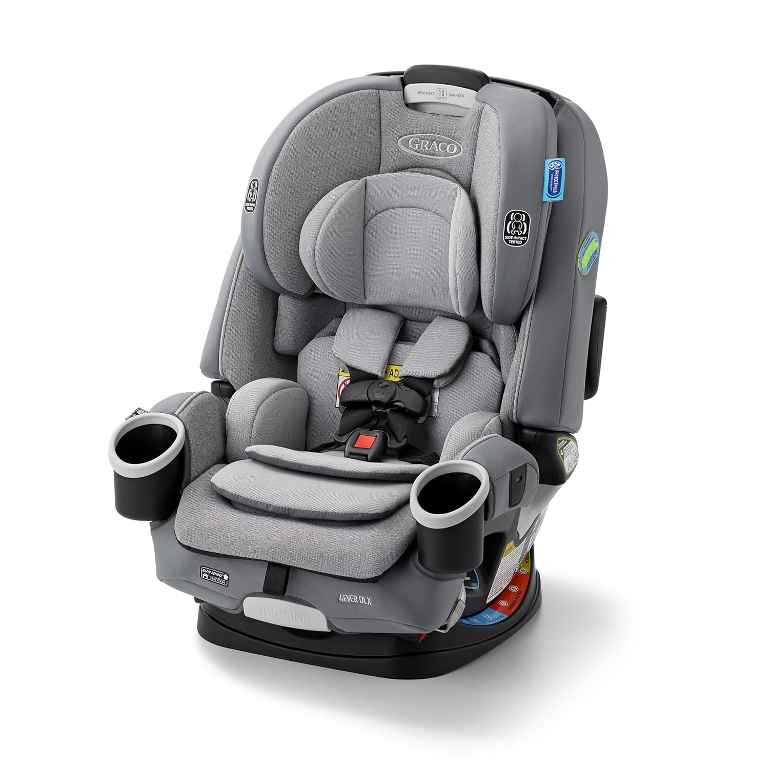 4Ever Dlx 4-In-1 Car Seat – Grey, Infant to Toddler