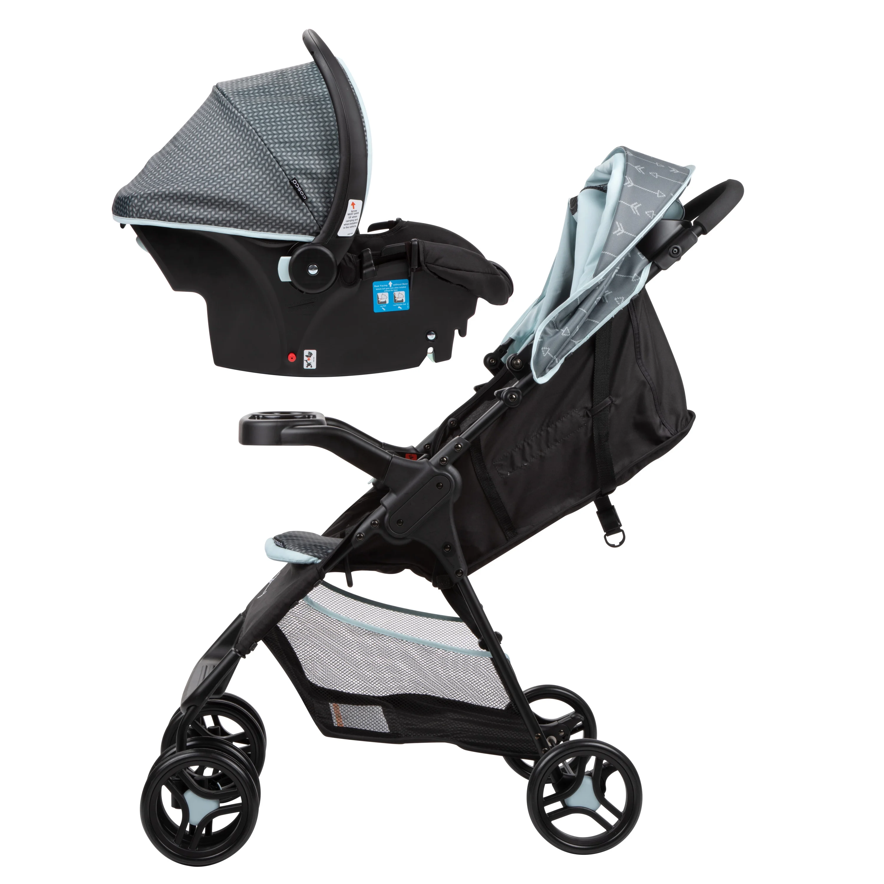 2026 Cosco Kids Lift & Stroll DX Travel System, Gray Arrows, Toddler, Unisex