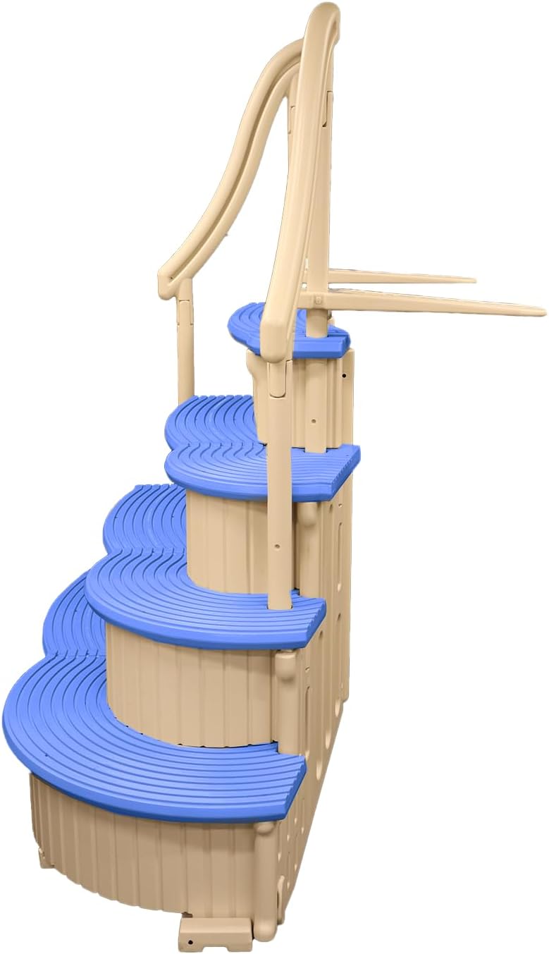 Confer Plastics Curve CCX-AG Pool Step with Grey Treads