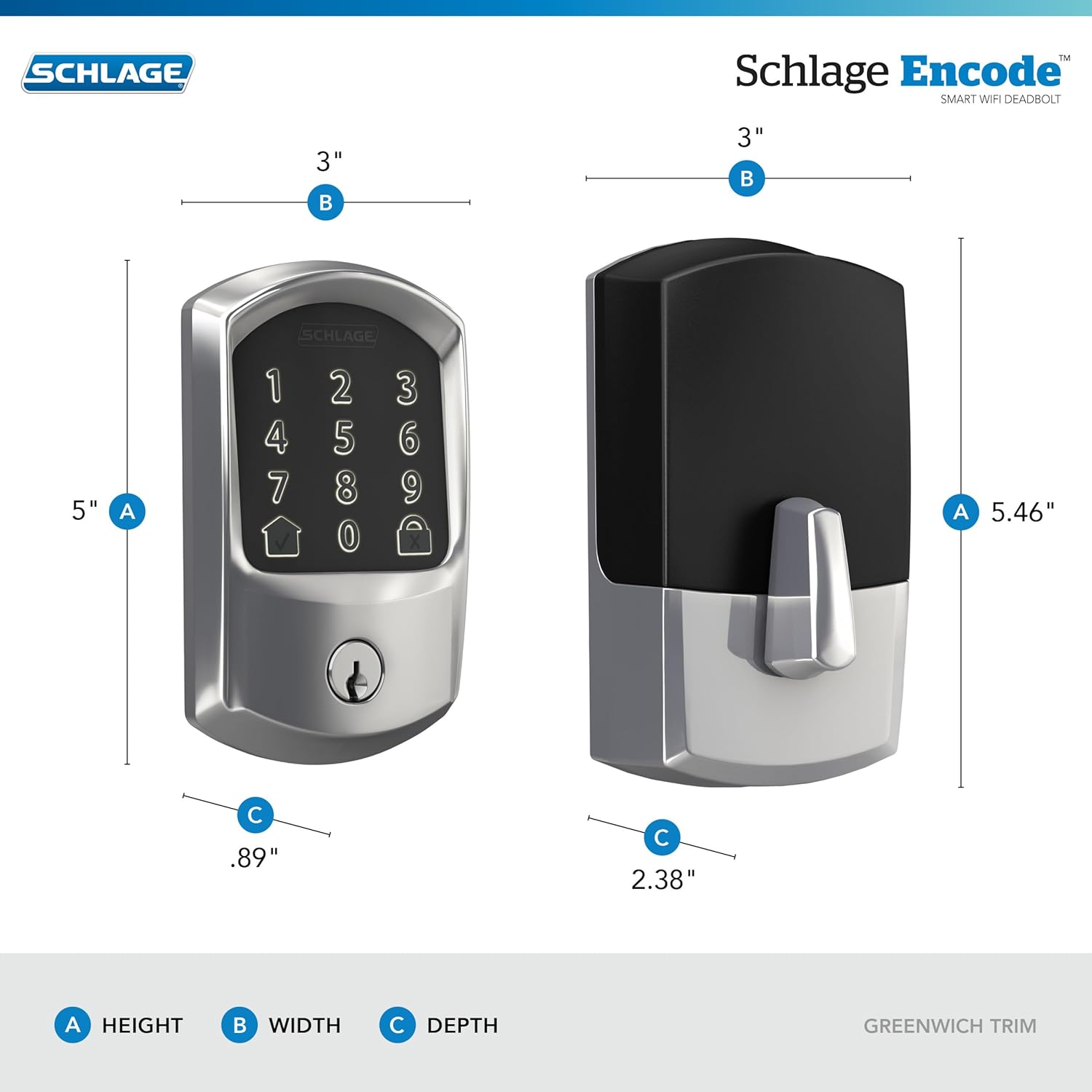 Encode Smart Wifi Deadbolt Lock – Keyless Entry
