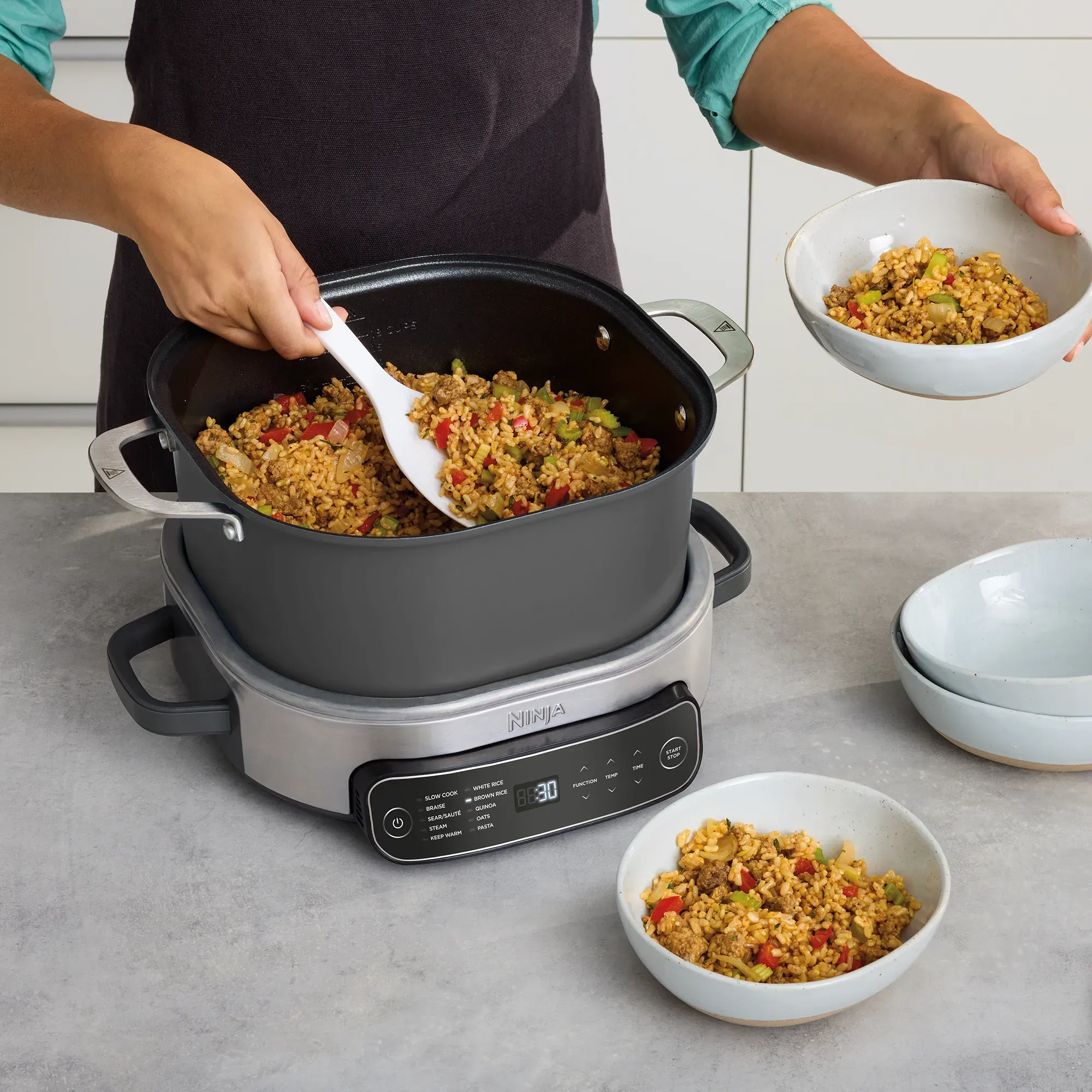 Ninja Foodi PossibleCooker 8-in-1 Multi-Function Cooker with Slow Cook, Sear, Steam & Bake Capabilities