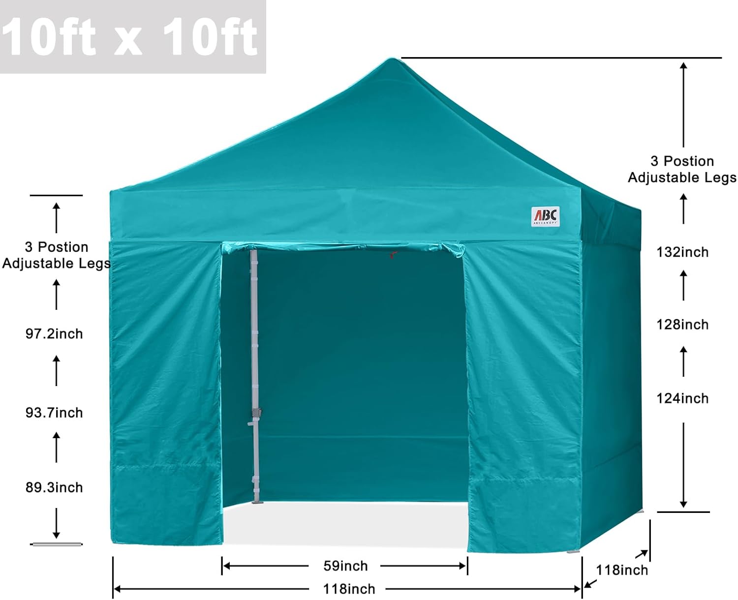 Easy Pop Up Canopy Tent 10×10 with Sidewalls