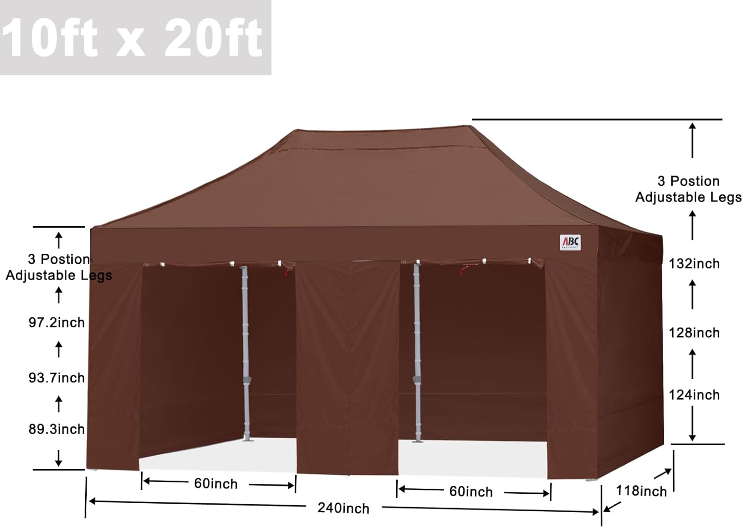 Easy Pop Up Canopy Tent 10×10 with Sidewalls