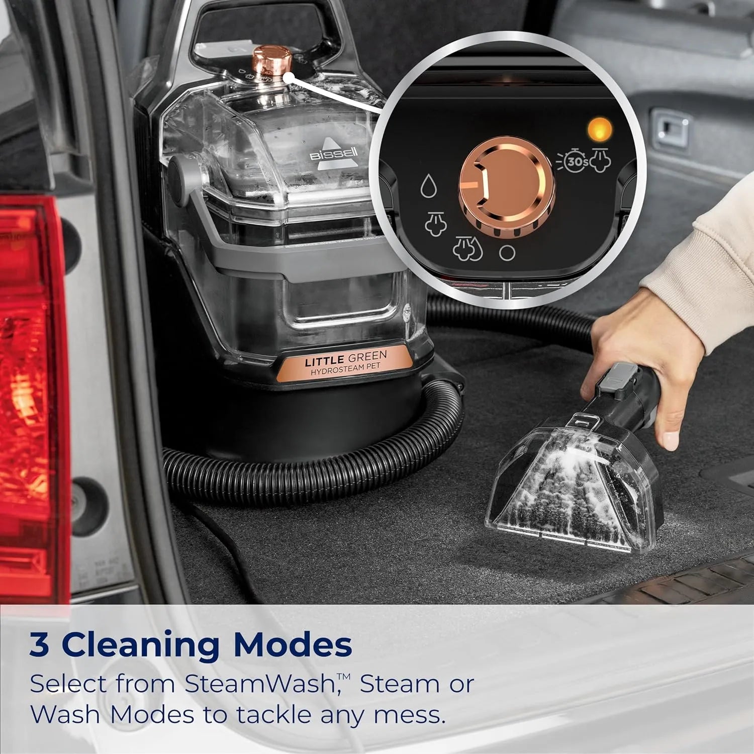 2026 Green HydroSteam Multi-Purpose Portable Carpet and Upholstery Cleaner, Car and Auto Detailer, 3618, Black and Copper Harbor