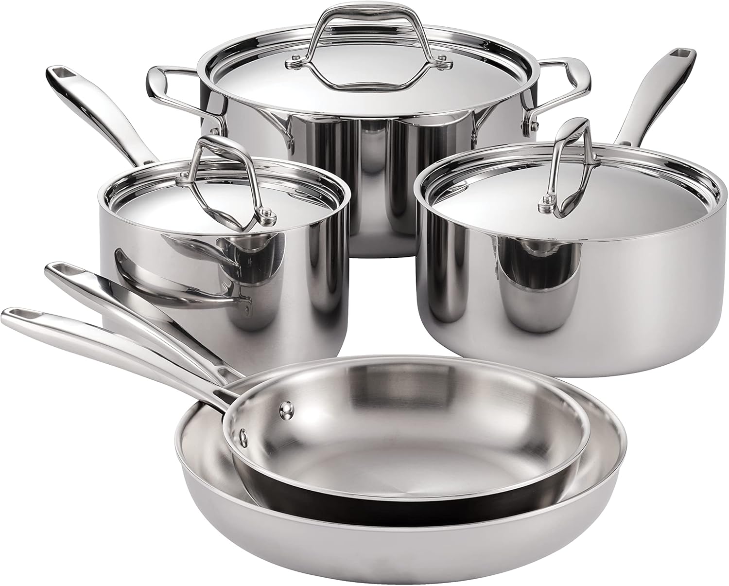 Tri-Ply Clad Stainless Steel 12-Piece Cookware Set