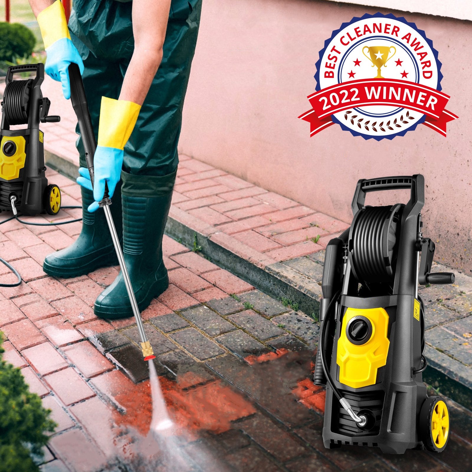 2026 Advanced Powerful 2000PSI Electric Pressure Washer With 5 Nozzles