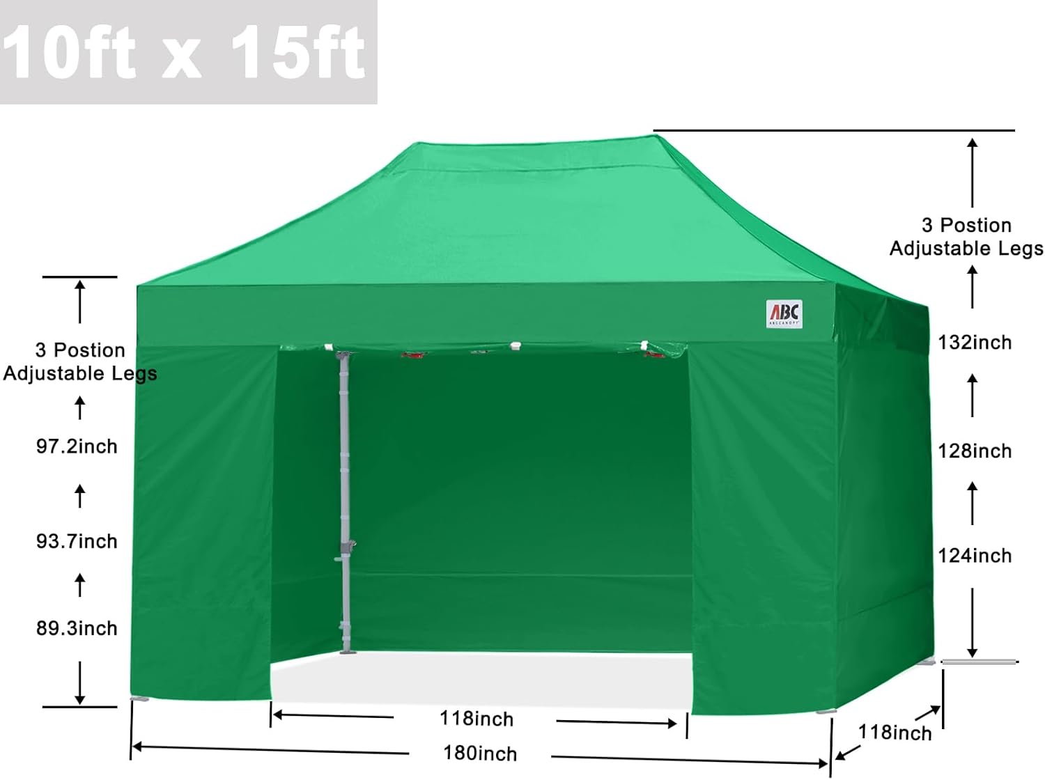 Easy Pop Up Canopy Tent 10×10 with Sidewalls