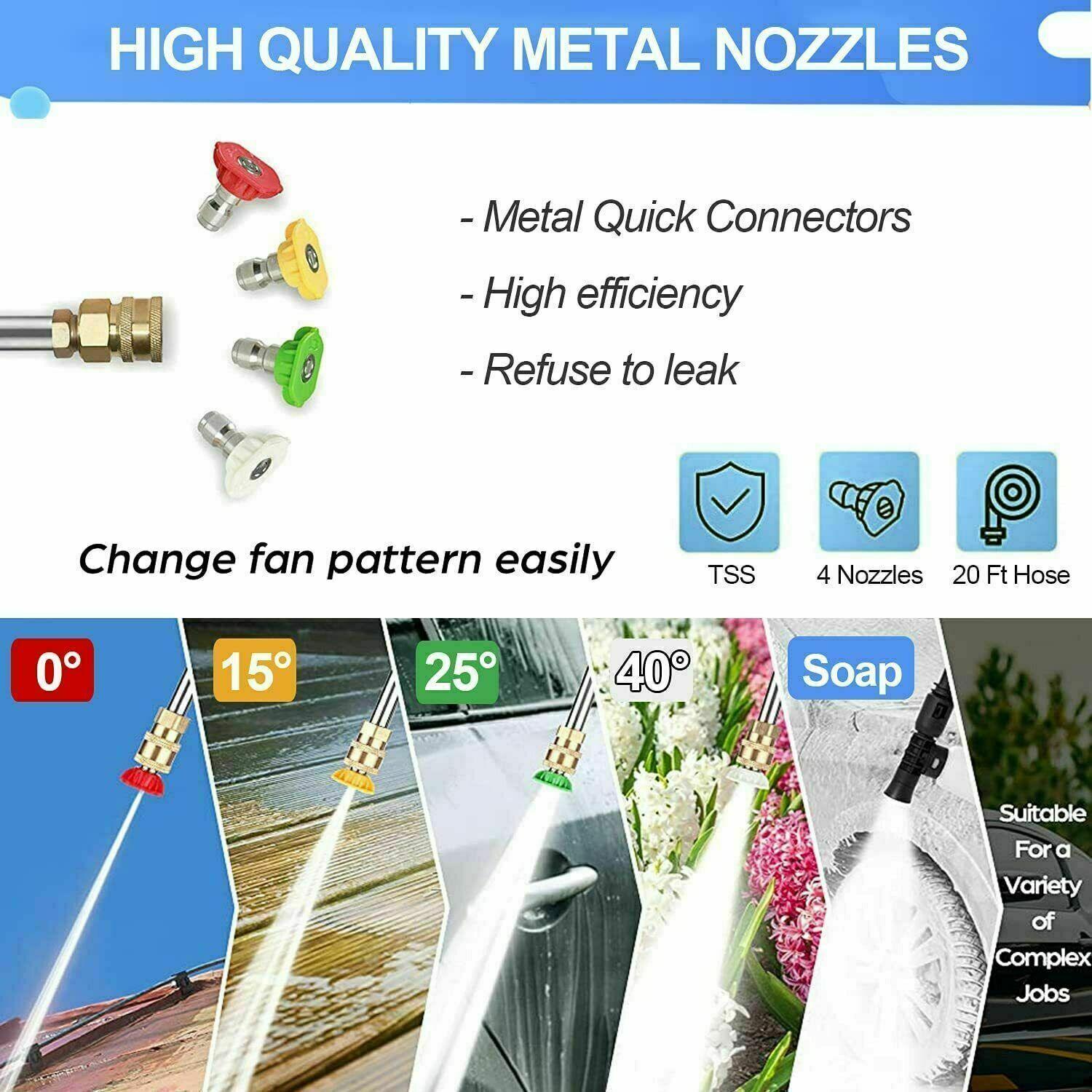 2026 Suyncll Electric Pressure Washer 3000PSI, 2.4GPM High Power Washer Cleaner NEW