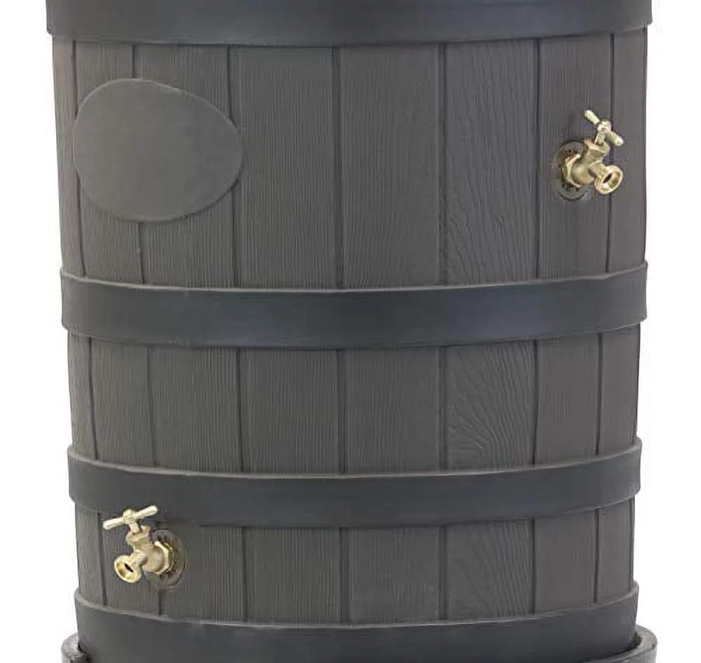 2026 Good Ideas Rain Wizard American Oak Rain Barrel – 50 Gallon