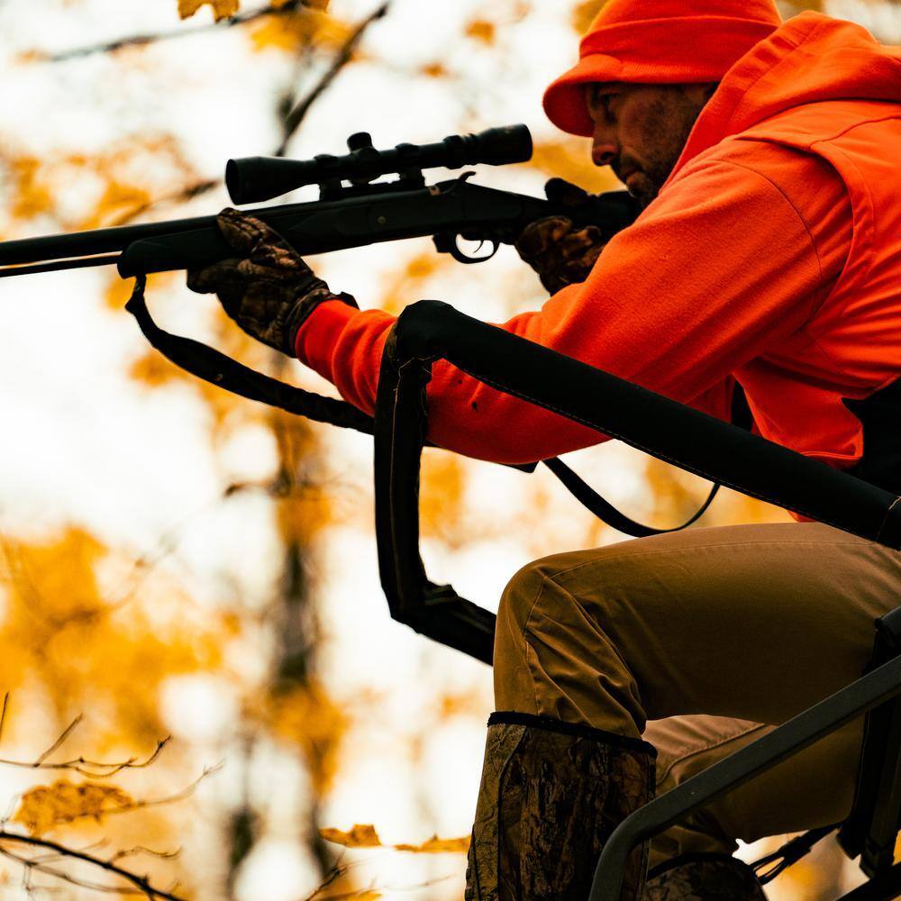 2026 Jumbo Jack Ladder Stand RE658 – Adjustable Shooting Rail, Large Platform, Mesh Seat